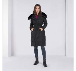 Женское пальто, черный, 89-9D-401-1-2X, Фотография 1