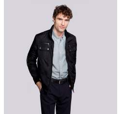 Мужская куртка харрингтонка, черный, 92-9N-451-1-3XL, Фотография 1