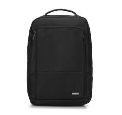 Мужской рюкзак для ноутбука 15” прямоугольный, черный, 94-3P-201-2, Фотография 1