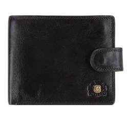 Универсальный кожаный мужской кошелек, черный, 39-1-120-1, Фотография 1