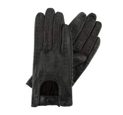 Женские кожаные автомобильные перчатки, черный, 46-6L-292-1-S, Фотография 1