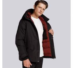 Зимняя мужская куртка с двойным капюшоном, черный, 93-9D-453-1-S, Фотография 1
