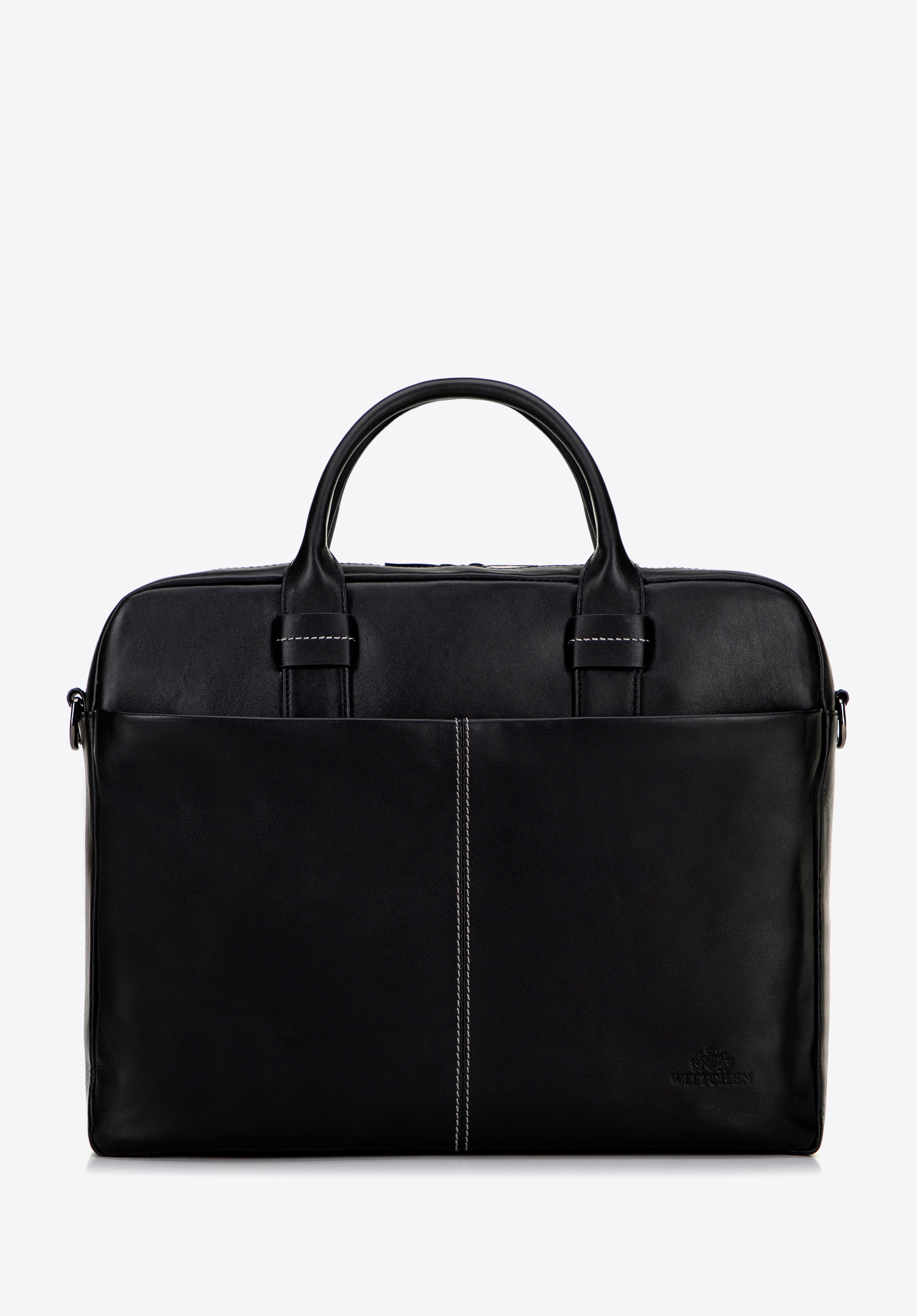 Чоловіча шкіряна сумка для ноутбука 16”, чорний, 100-3U-802-1, Фото 1