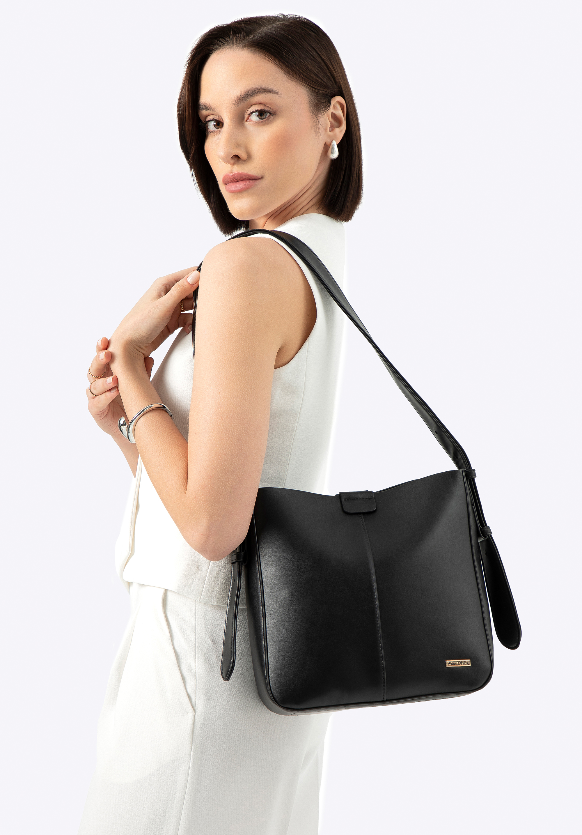 Жіноча сумка з екошкіри, чорний, 100-4Y-212-1, Фото 1