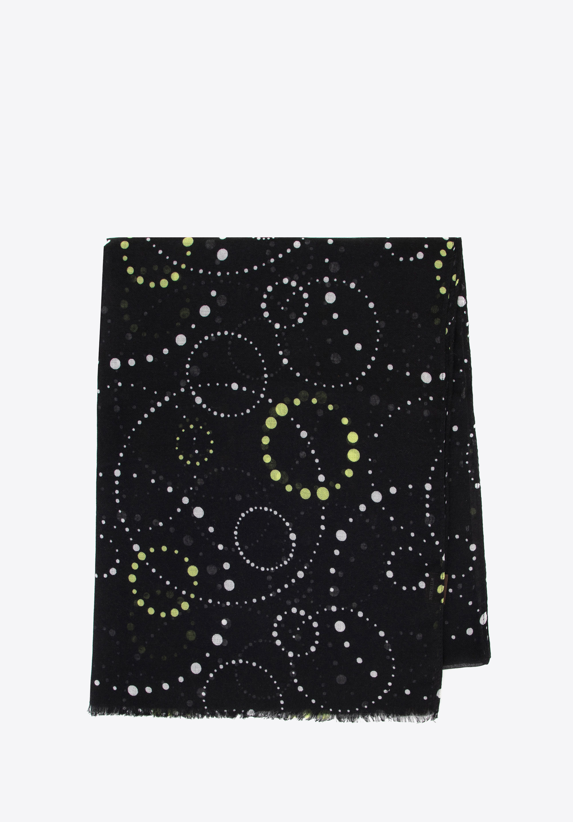 Жіночий шарф з геометричним малюнком, чорний, 100-7D-00X-X9, Фото 1