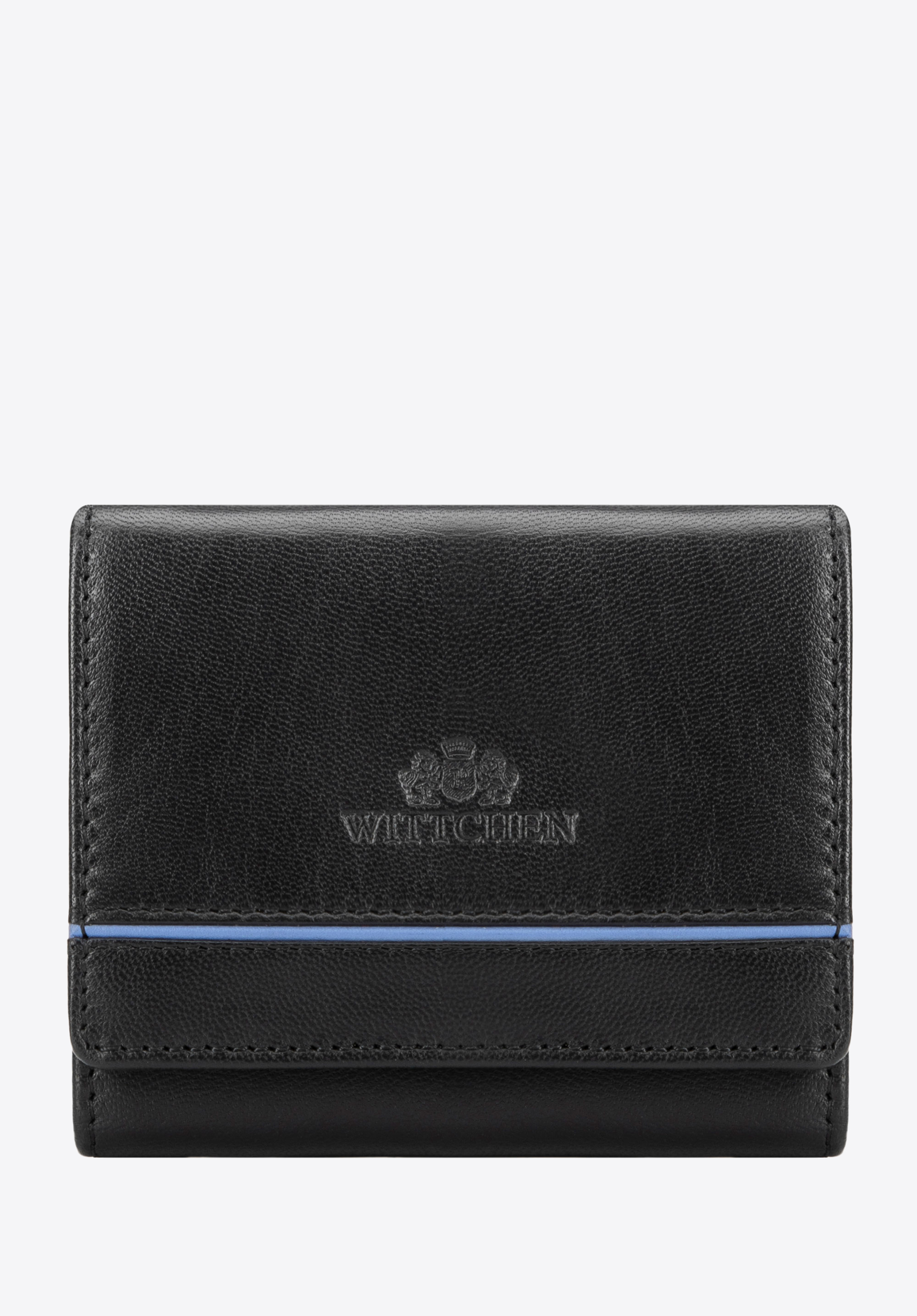 Маленький шкіряний жіночий гаманець із RFID-захистом, чорний, 14-1-955-1, Фото 1