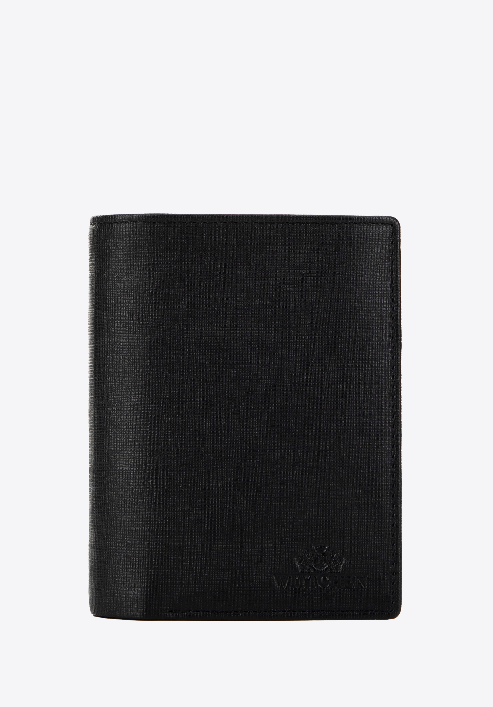 Чоловічий гаманець зі шкіри Saffiano, чорний, 14-1S-921-LG1, Фото 1