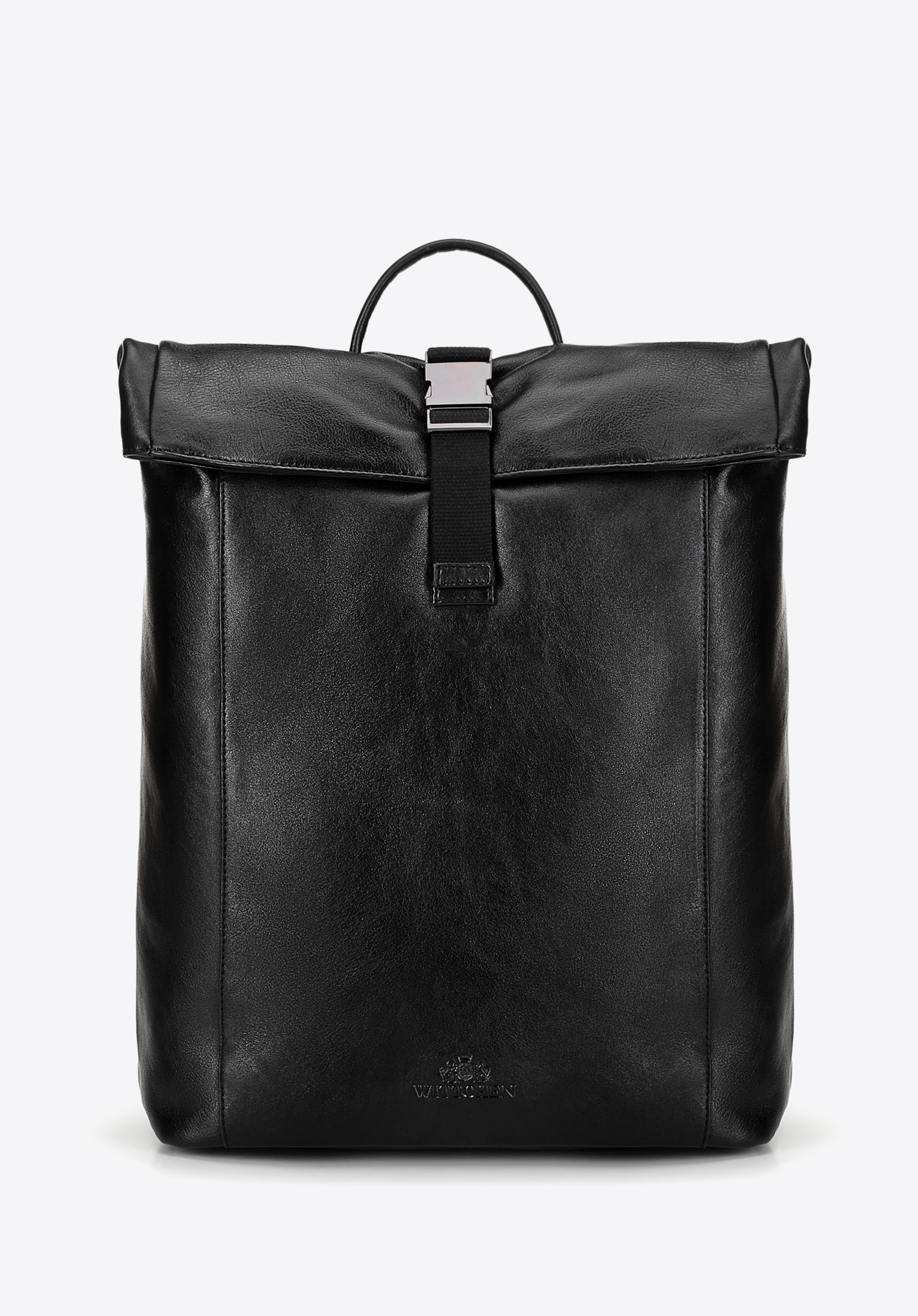 Чоловічий шкіряний рюкзак з місцем для ноутбука 16", чорний, 16-3-009-1, Фото 1