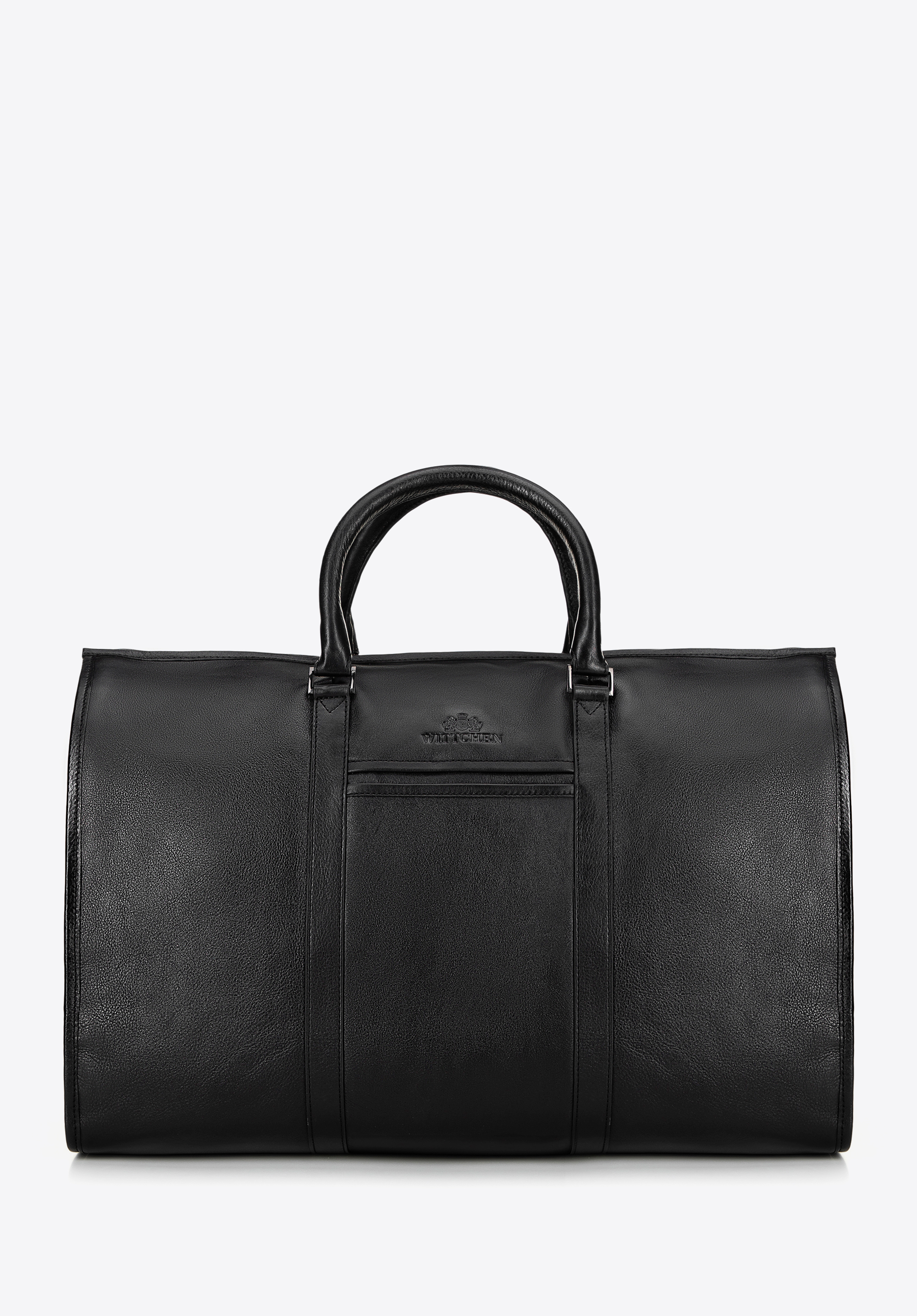 Шкіряна дорожня сумка для одягу, чорний, 16-3-010-1, Фото 1