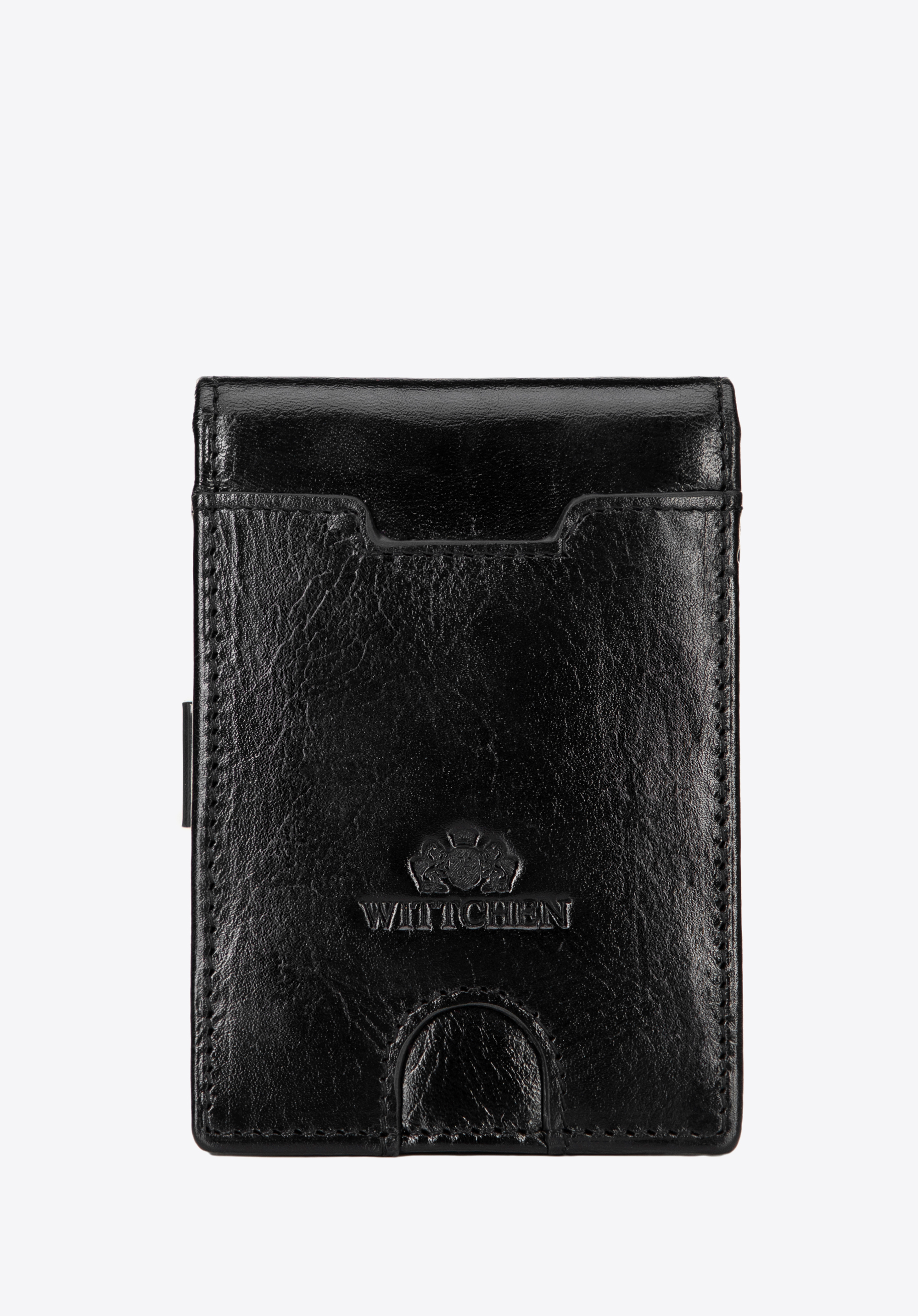 Чоловічий шкіряний гаманець із затискачем для грошей