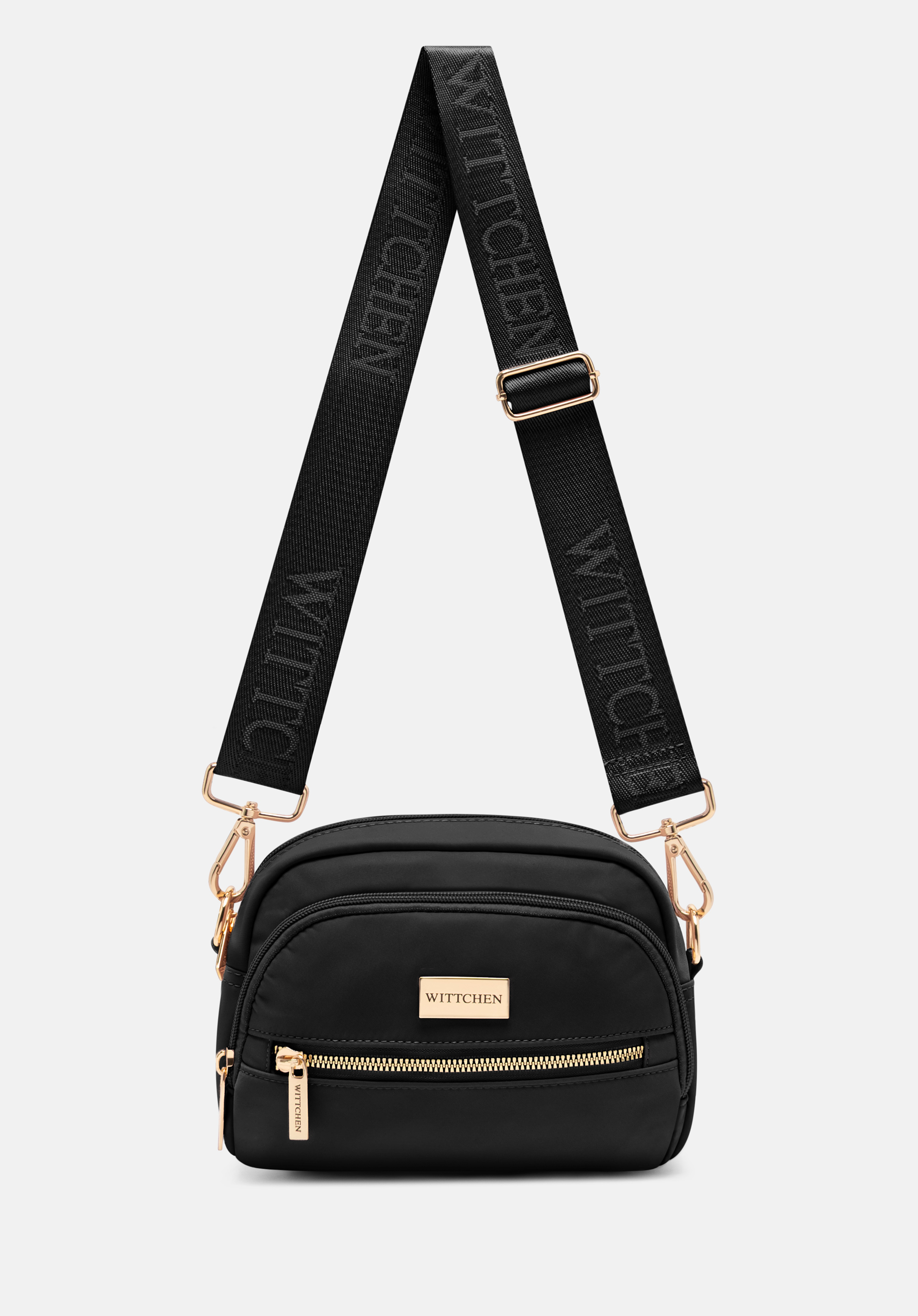 Жіноча нейлонова сумка, чорний, 29-4P-203-10, Фото 1