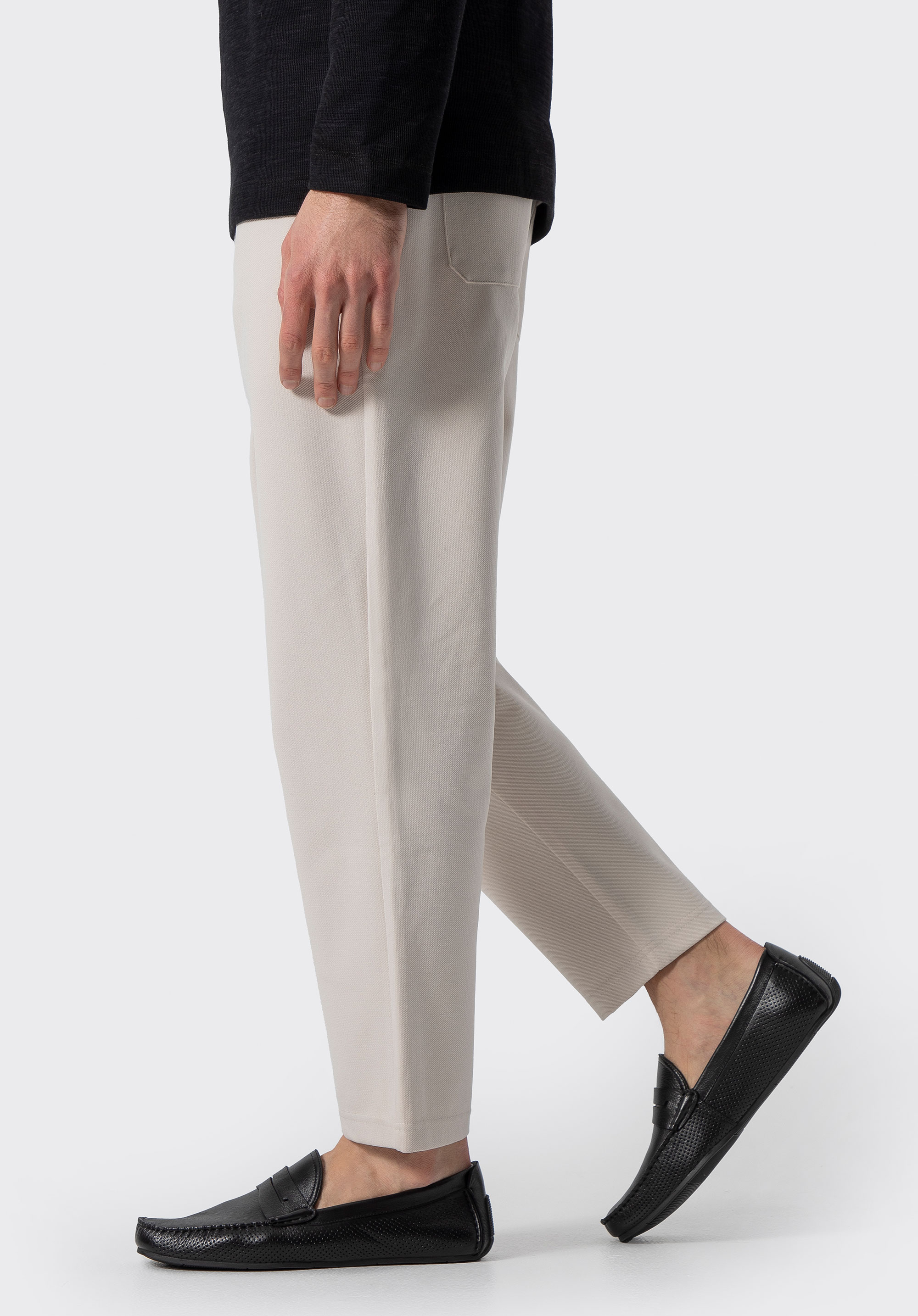 Чоловічі шкіряні лофери-сліпони, чорний, 100-M-504-1-40, Фото 1