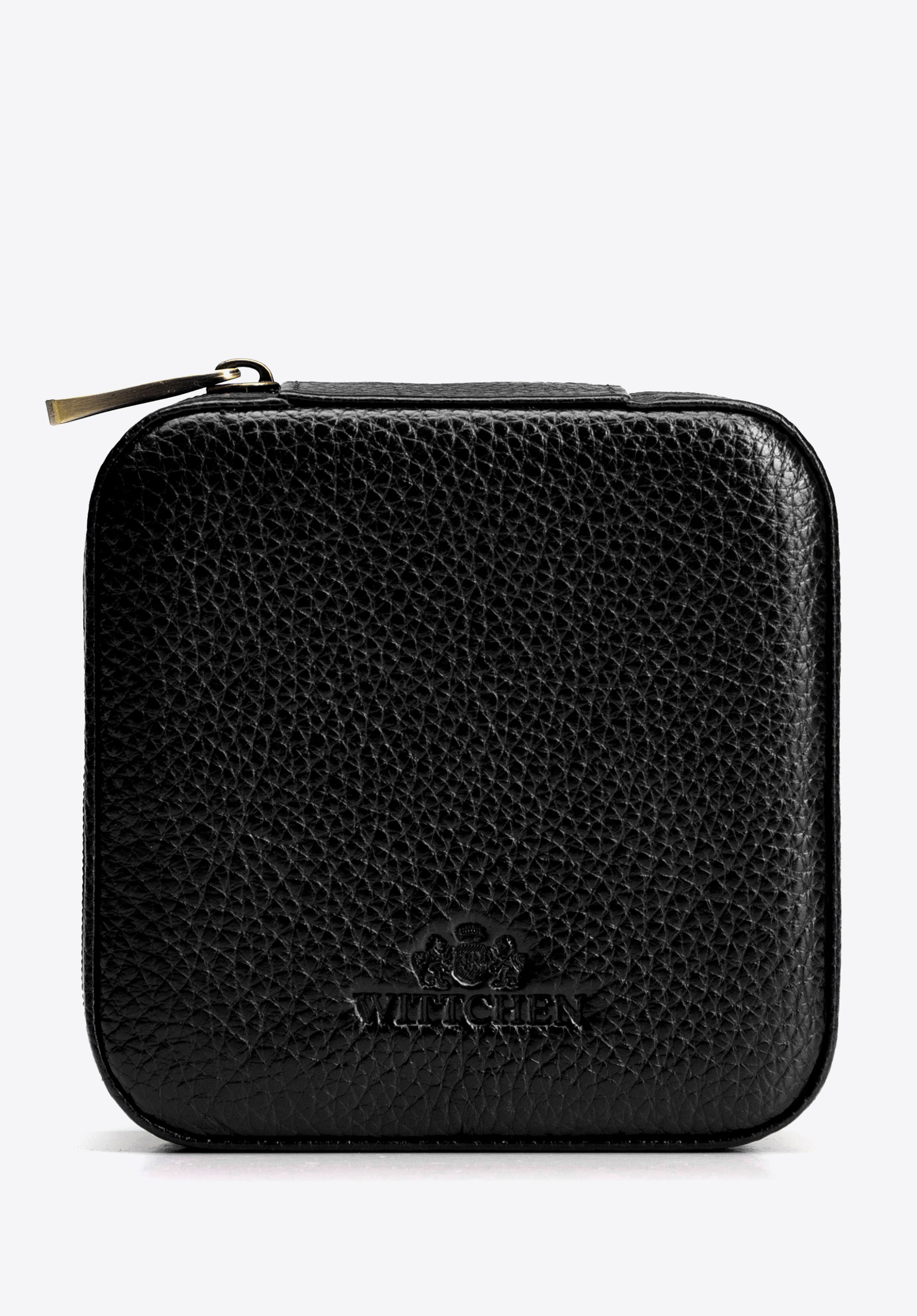 Шкіряний футляр для ювелірних виробів, чорний, 21-2-300-3, Фото 1