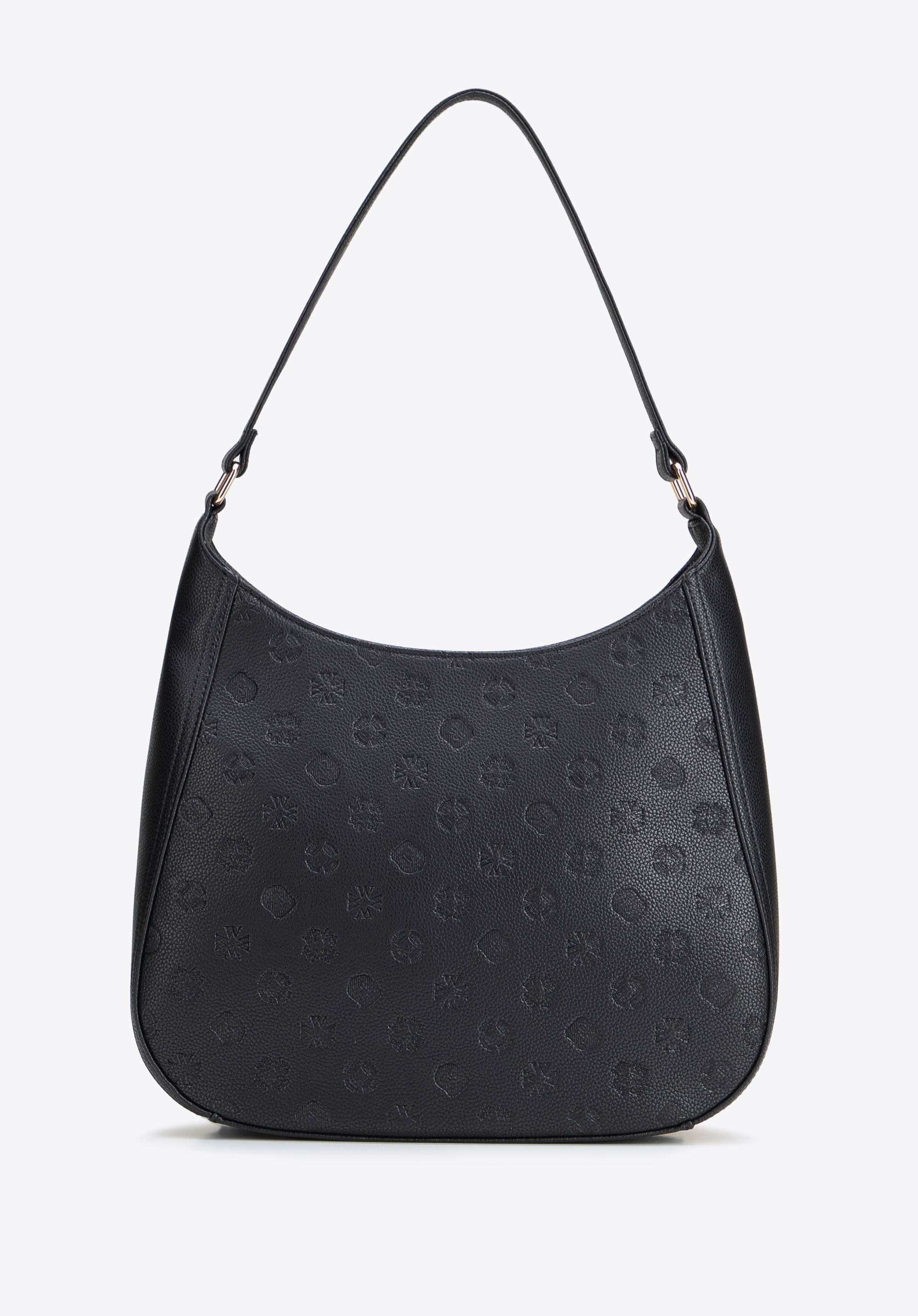 Жіноча сумка на плече з імітації шкіри з тисненням, чорний, 101-4Y-P10-1, Фото 1