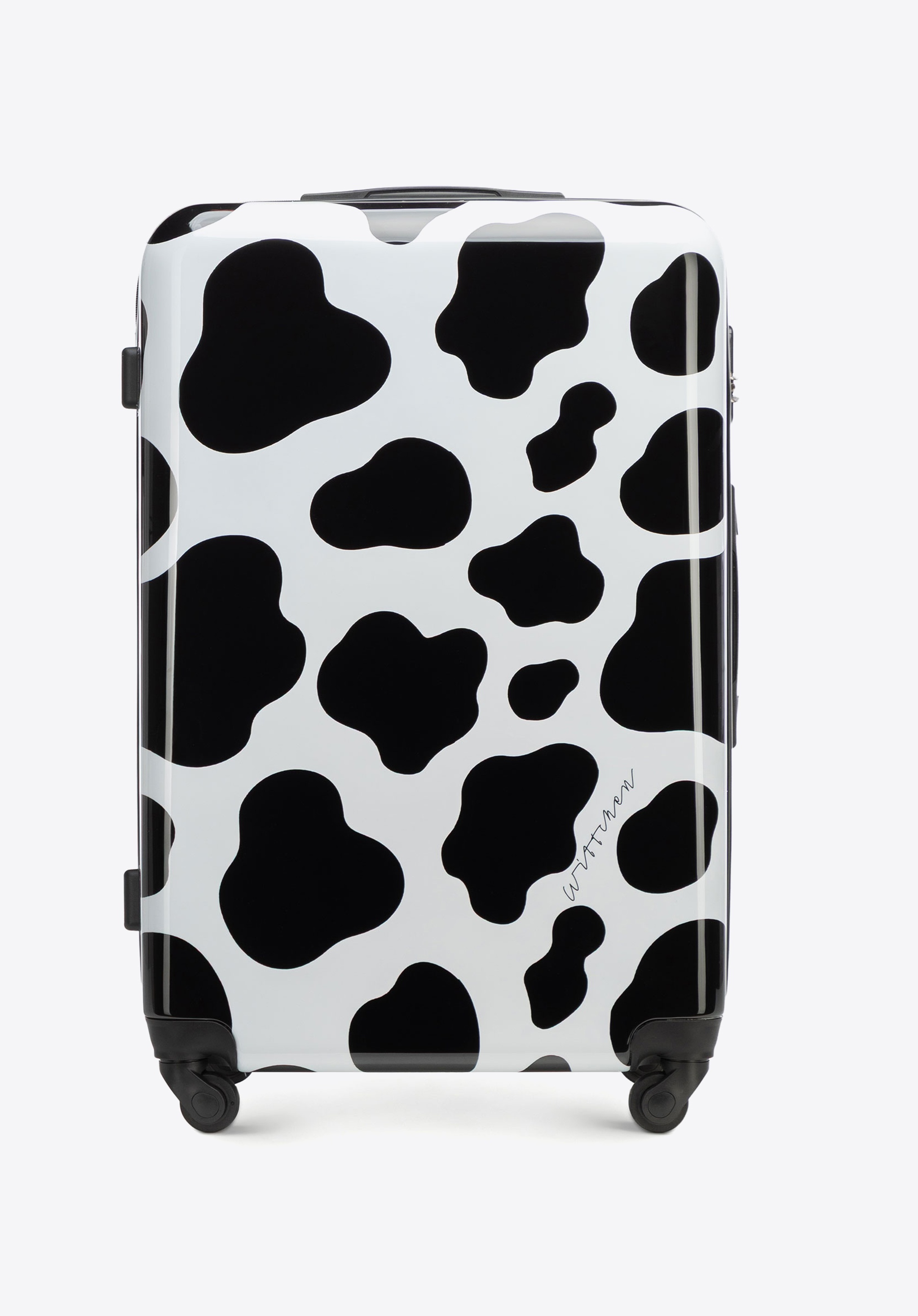 Велика валіза з ABS з принтом, чорно-білий, 56-3A-643-C, Фото 1