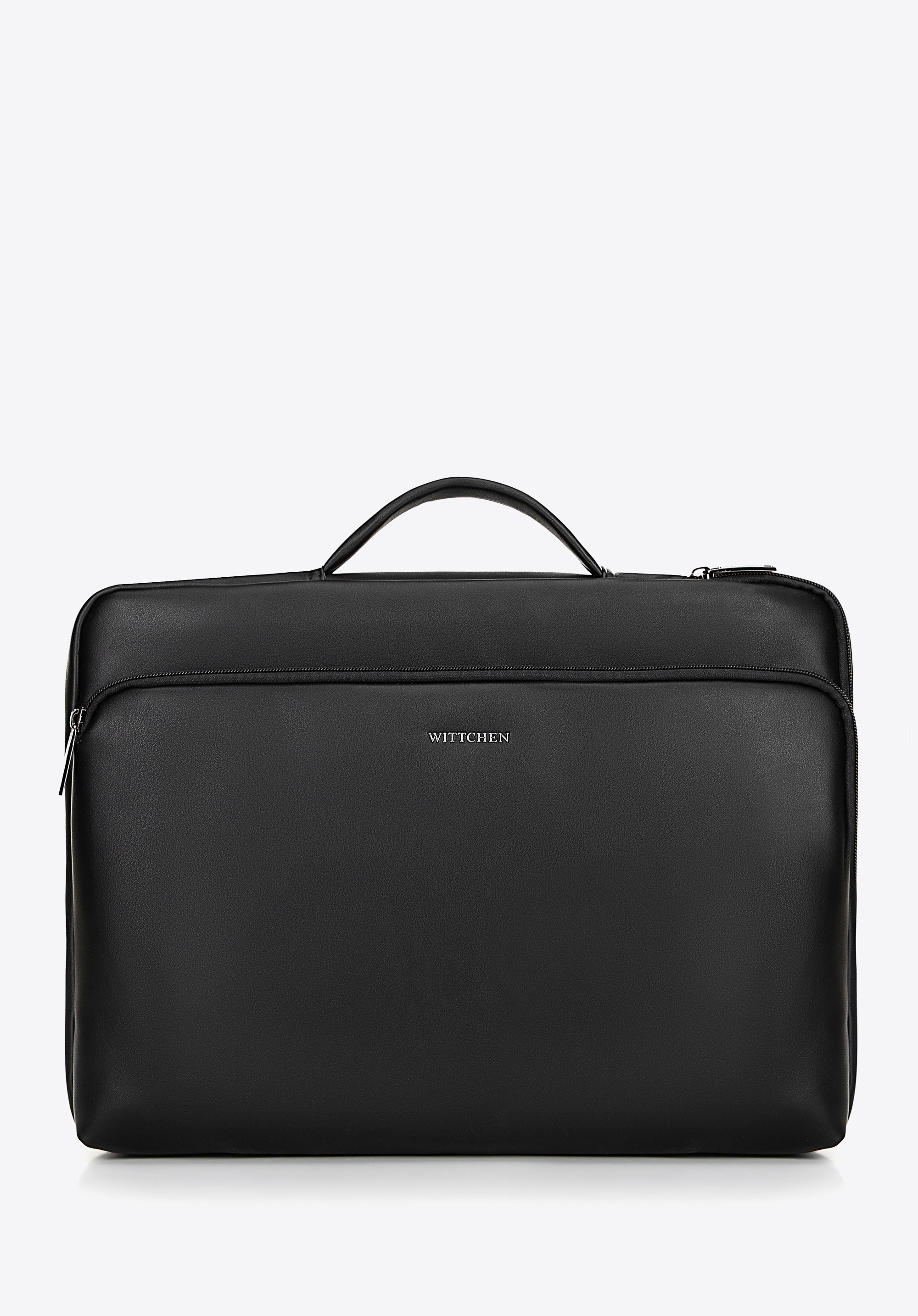 16&quot; taška na notebook z umelej kože s bočným zipsom, čierna, 100-3P-901-1, Obrázok 1