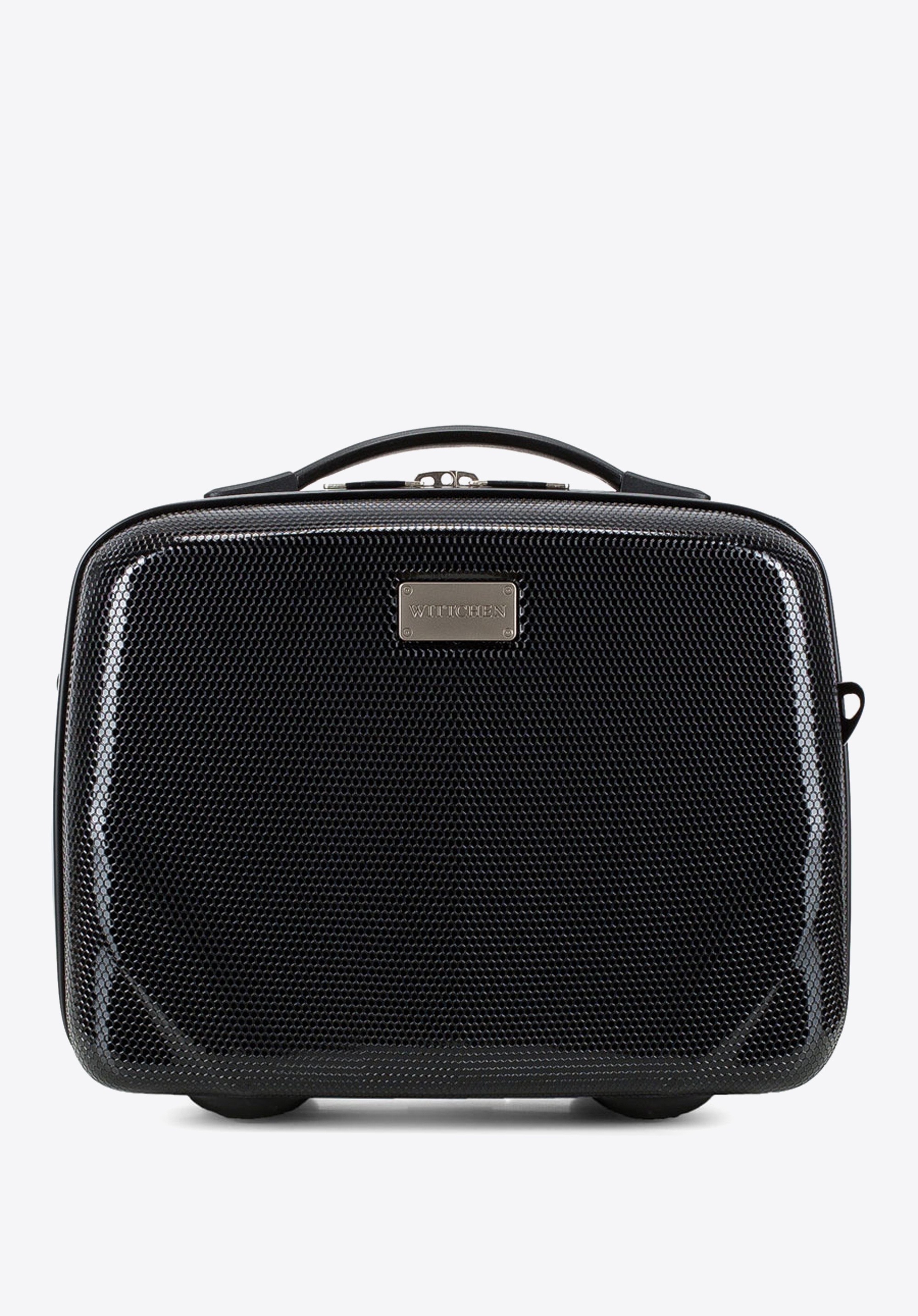 Cestovná kozmetická taška z polykarbonátu jednofarebná, čierna, 56-3P-575-10, Obrázok 1