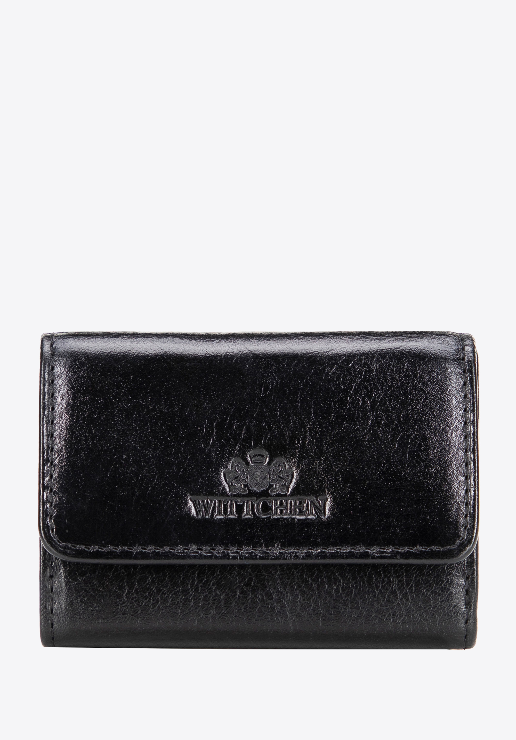 Dámska malá kožená peňaženka, čierna, 21-1-068-L10, Obrázok 1