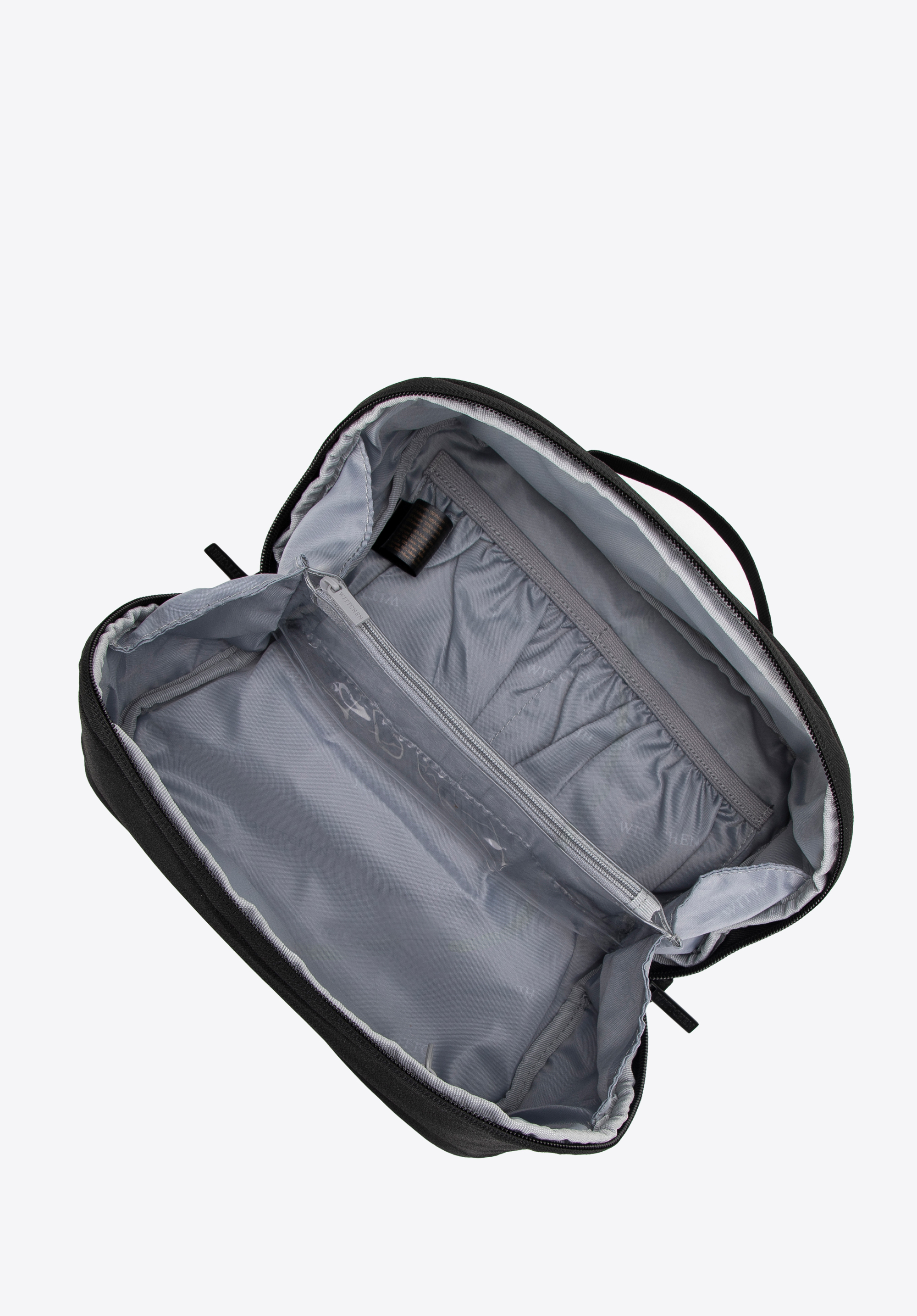 Dámsky dvojkomorový cestovný kozmetický kufrík, čierna, 56-3S-702-10, Obrázok 1