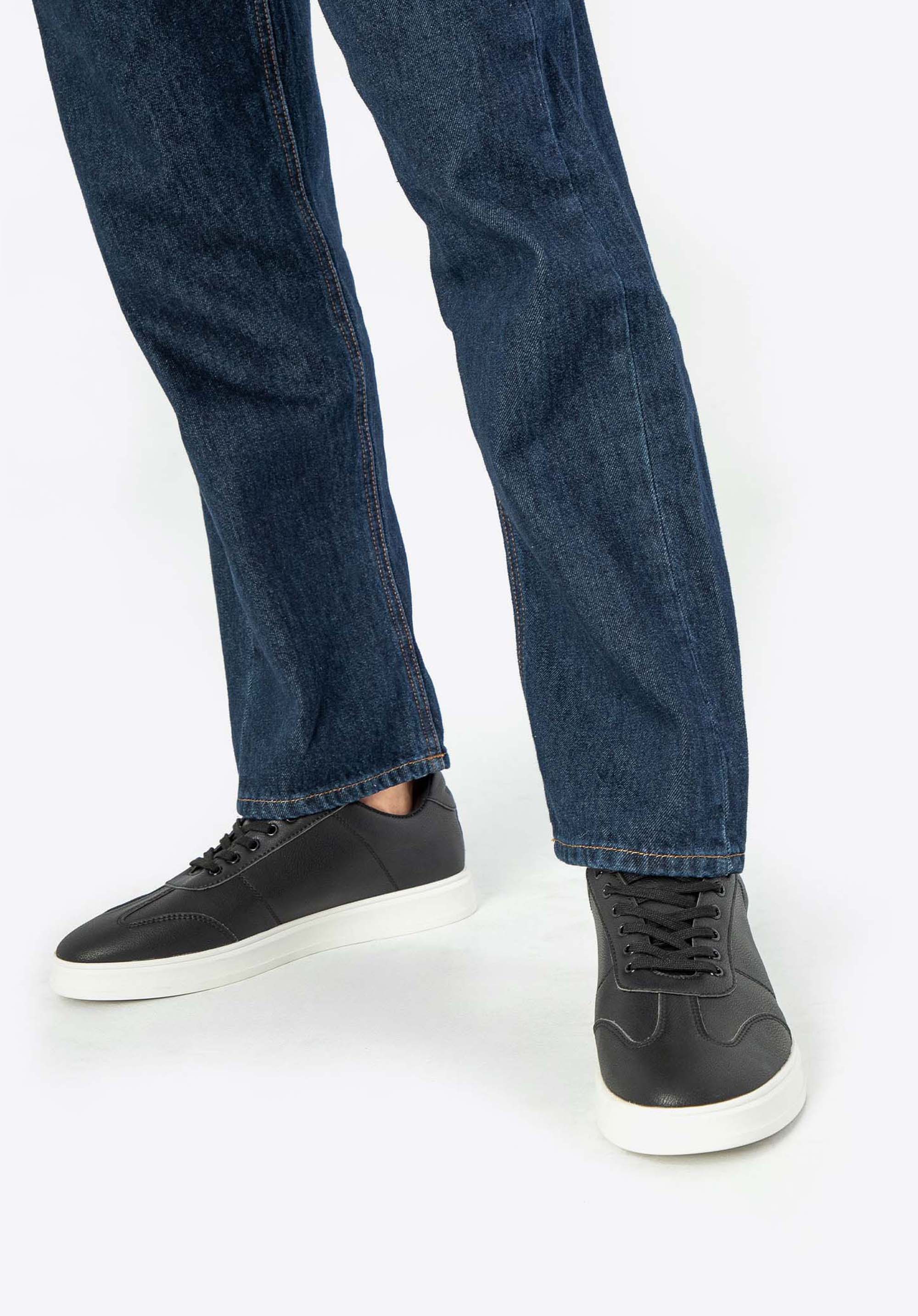 Klasické pánske tenisky z umelej kože, čierna, 99-M-713-1-40, Obrázok 1