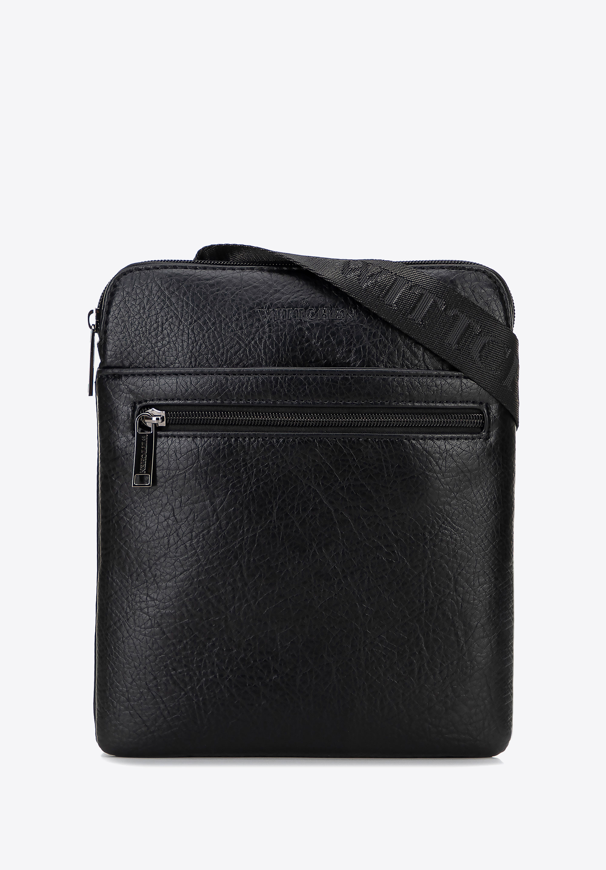 Malá messenger kabelka z umelej kože, čierna, 100-4P-912-1, Obrázok 1