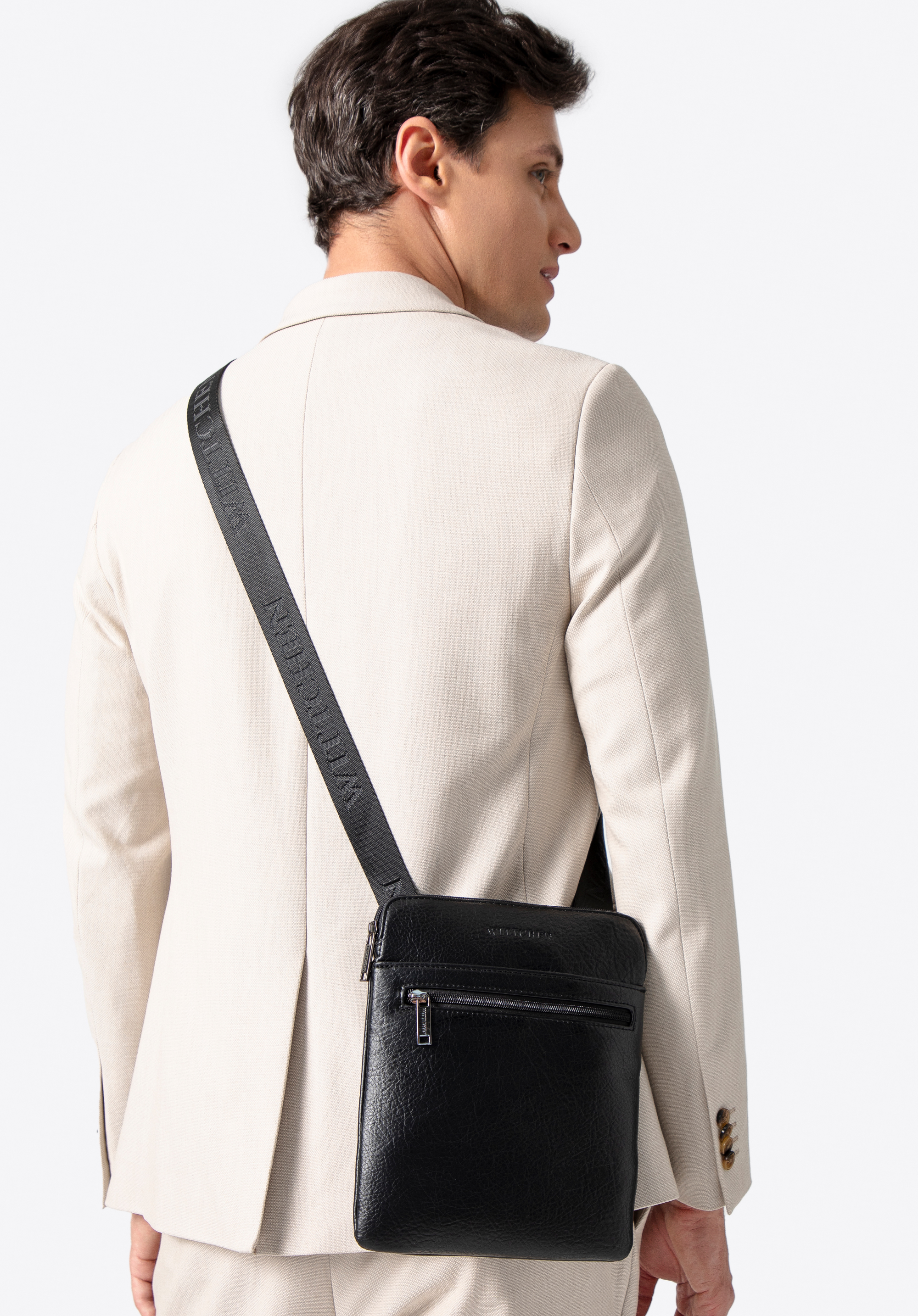 Malá messenger kabelka z umelej kože, čierna, 100-4P-912-1, Obrázok 1