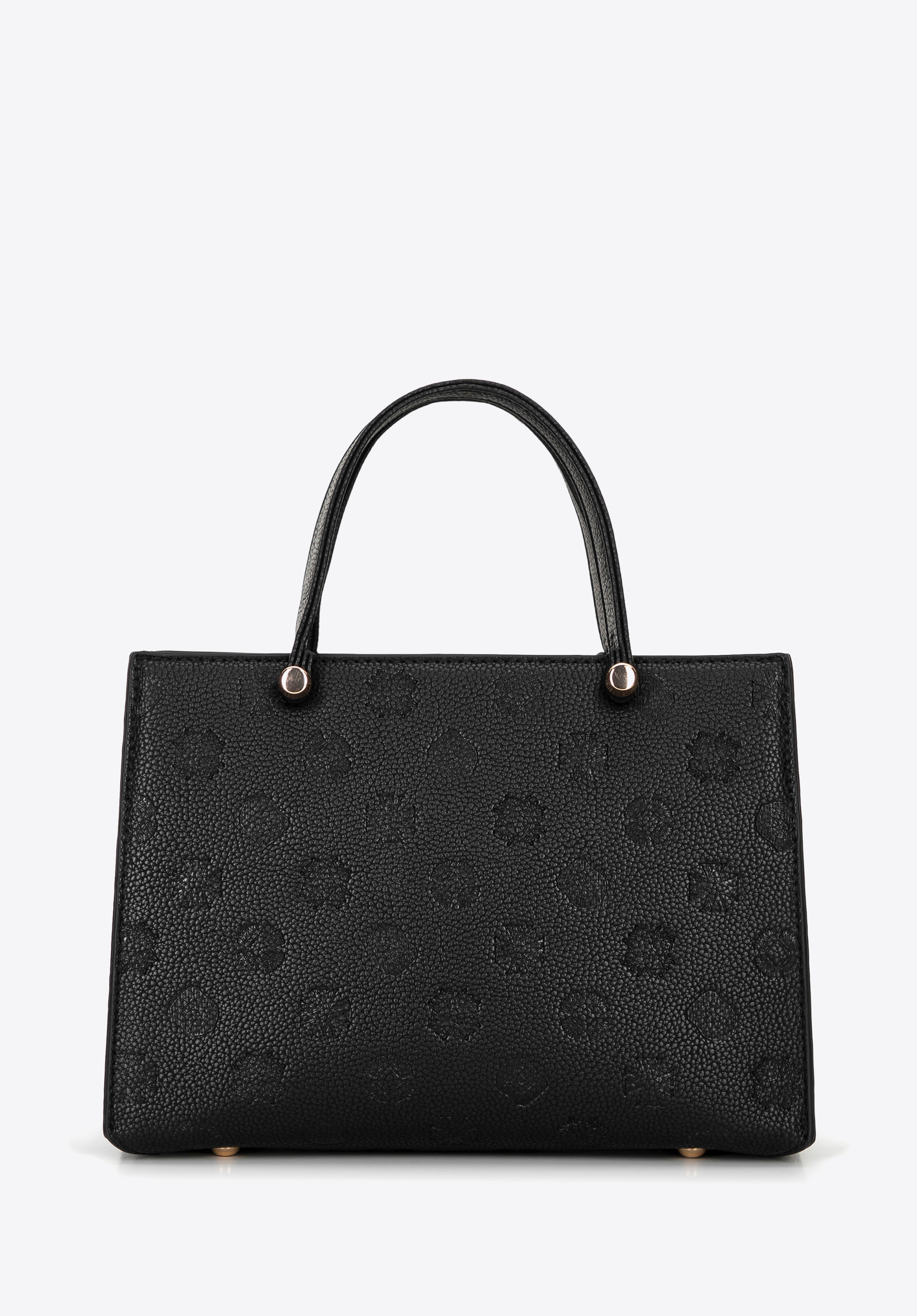 Malá reliéfna taška z umelej kože, čierna, 101-4Y-P03-1, Obrázok 1