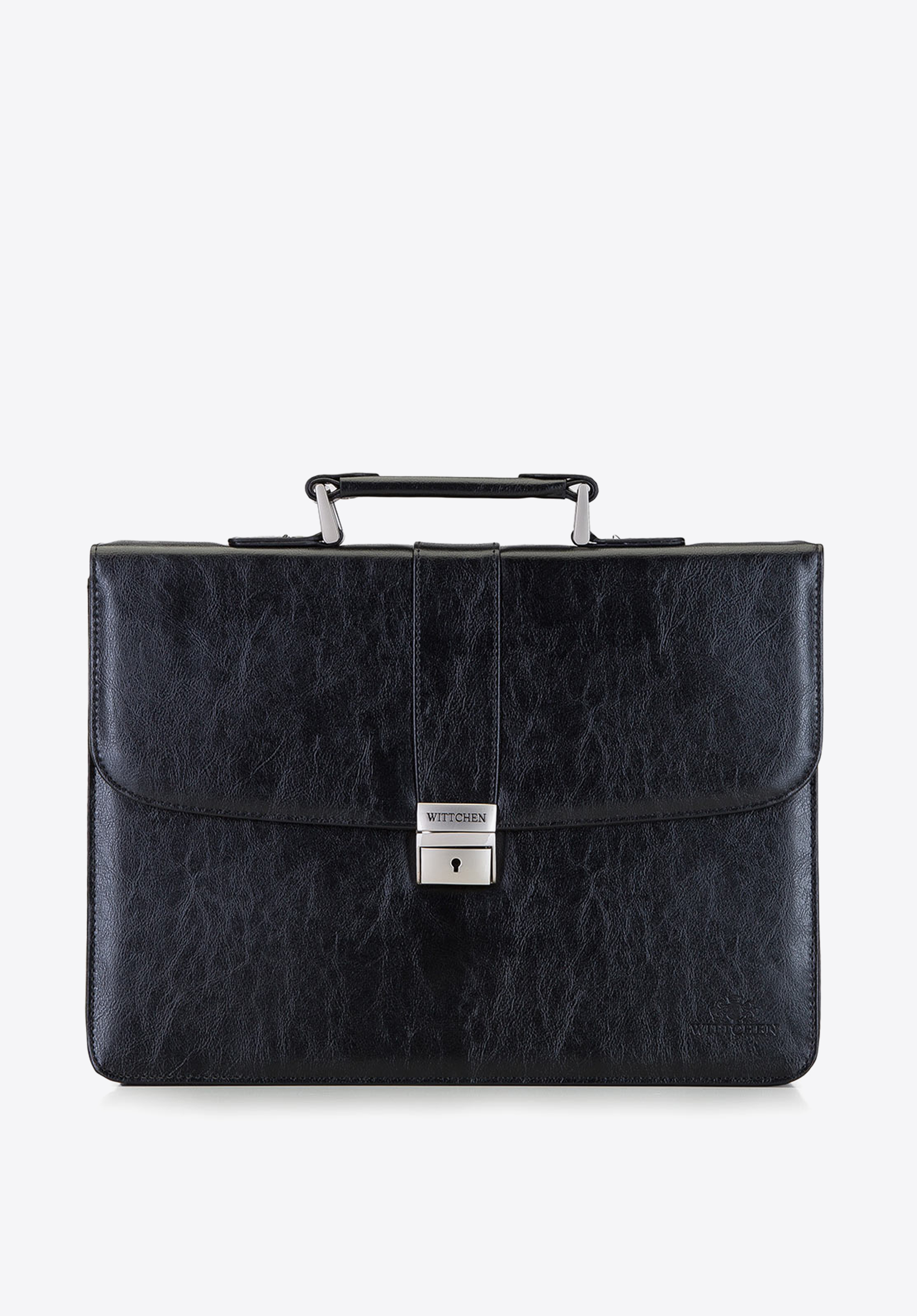 Pánska aktovka so zadným vreckom, čierna, 29-3-635-1, Obrázok 1