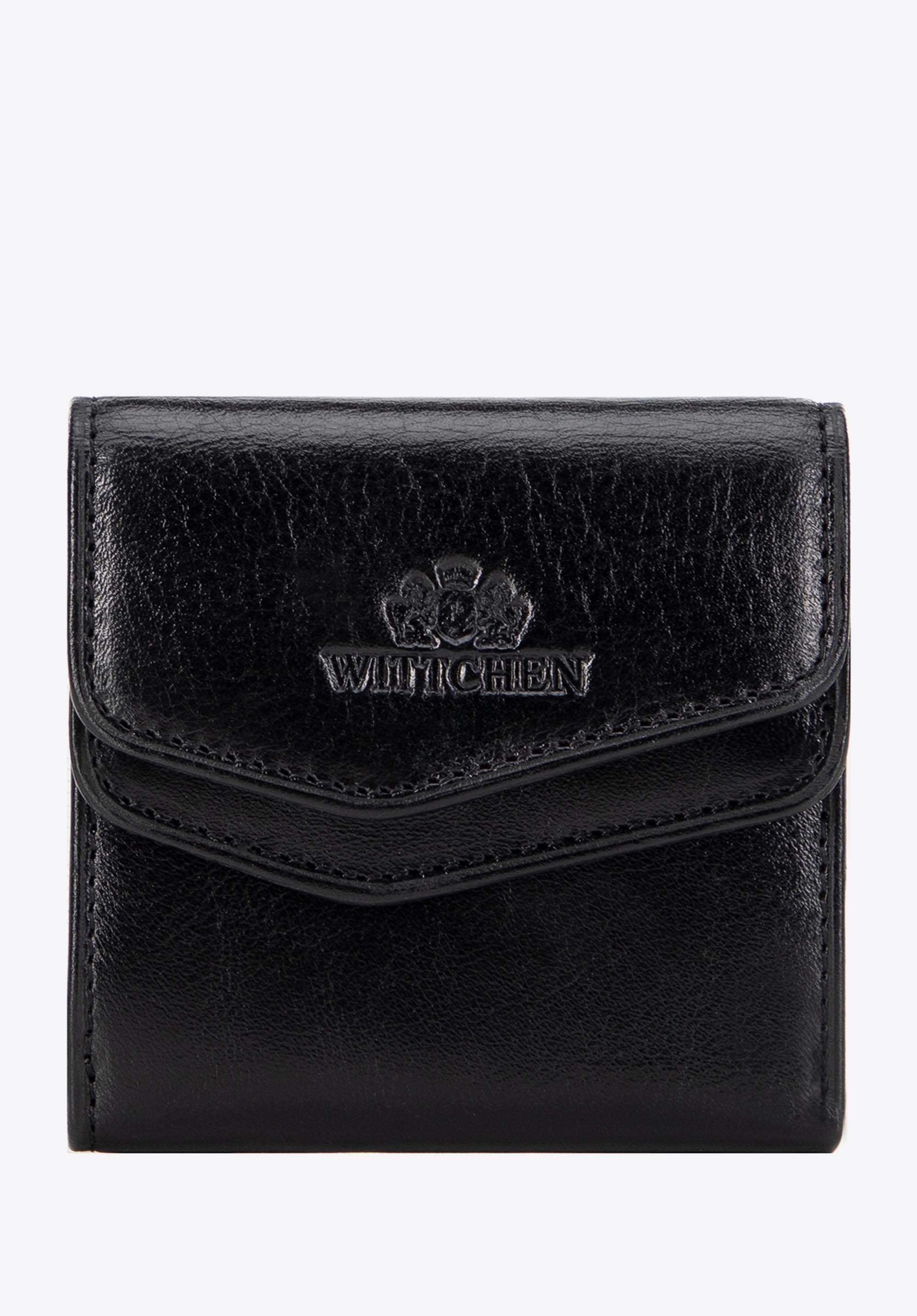 Pánska kožená peňaženka štvorcového tvaru, čierna, 21-1-088-L10, Obrázok 1