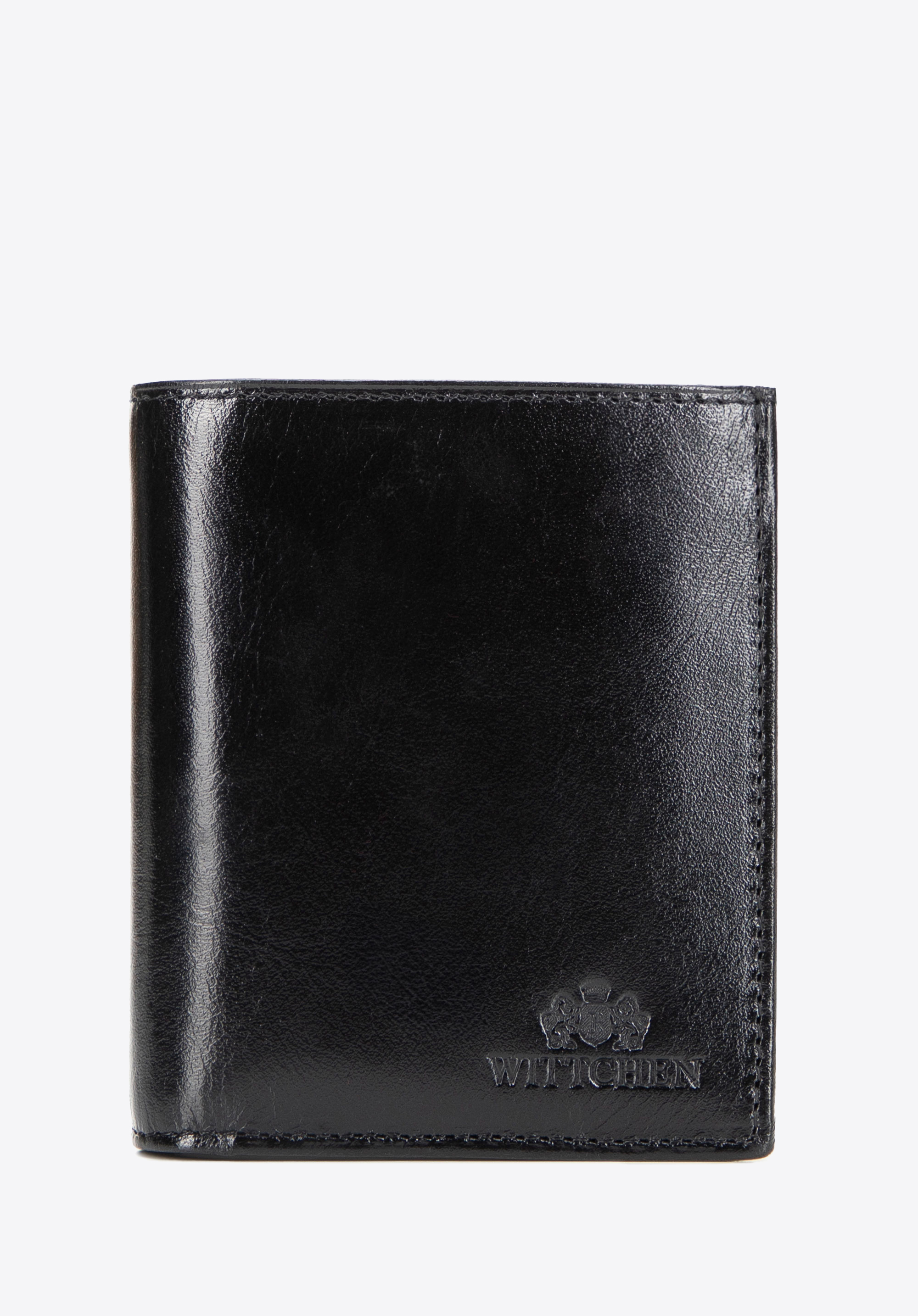 Pánska malá kožená peňaženka, čierna, 21-1-124-L10, Obrázok 1