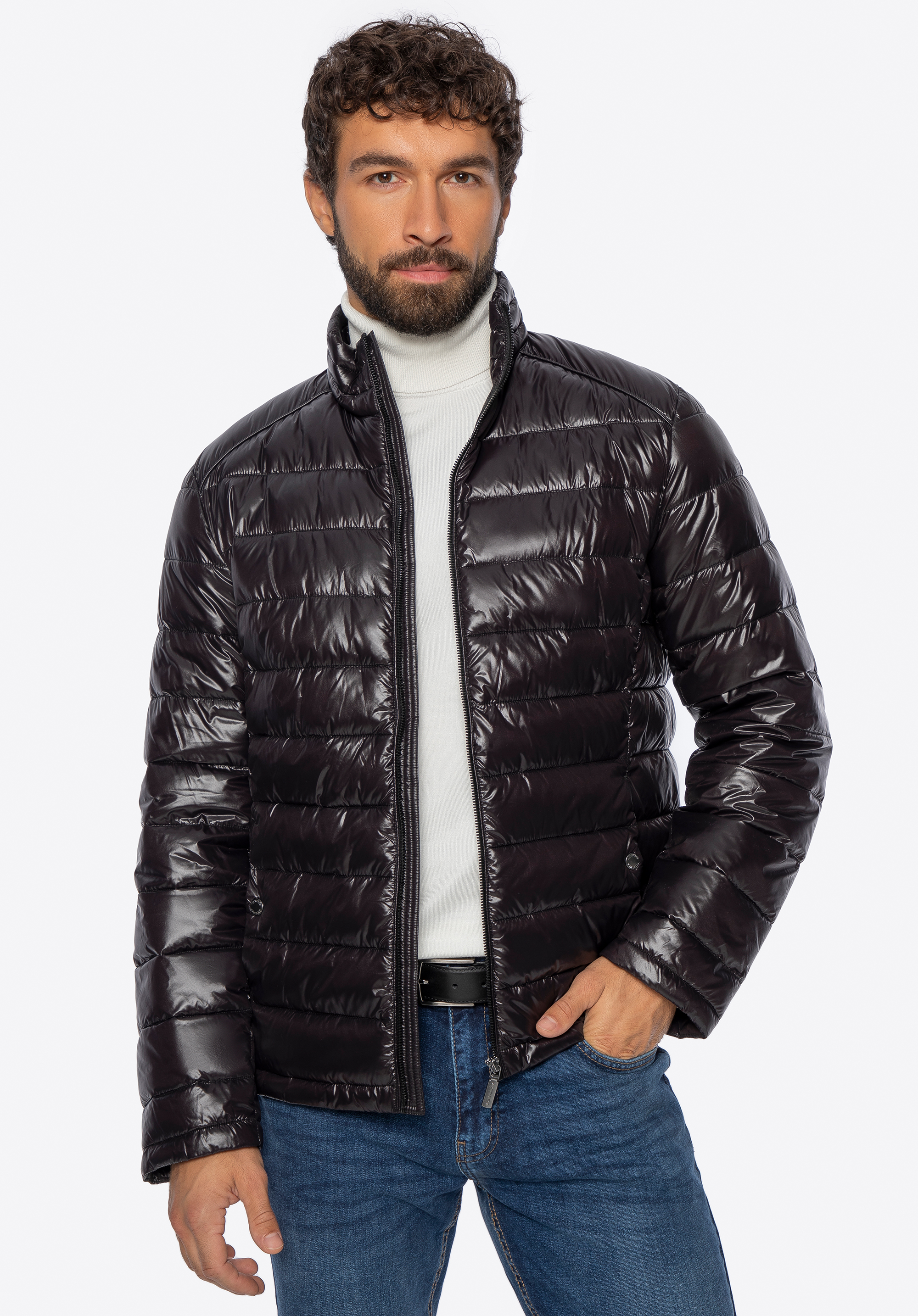 Pánska prešívaná bunda, čierna, 101-9D-251-1-2XL, Obrázok 1