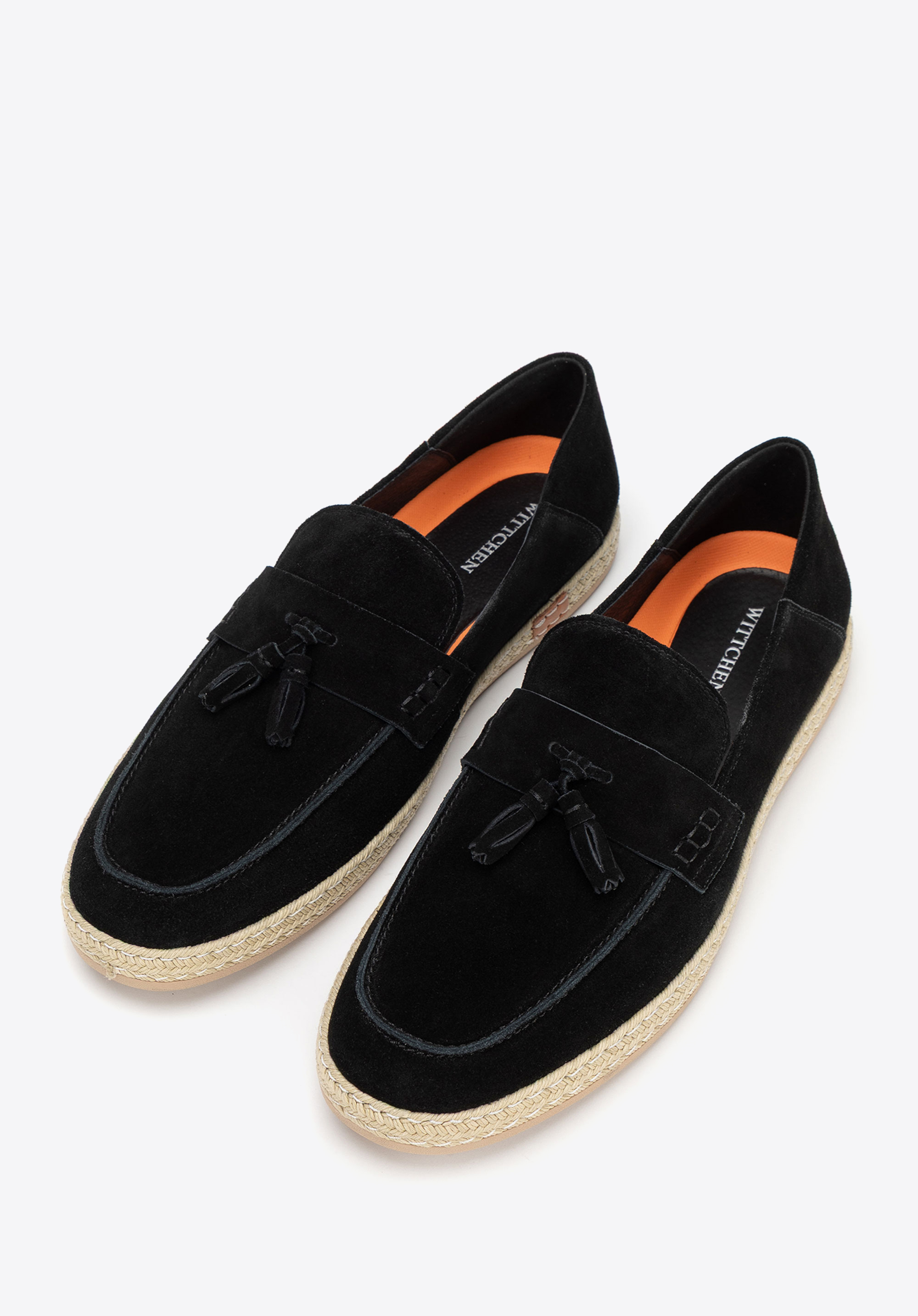 Pánske semišové mokasíny so strapcami, čierna, 100-M-503-1-42, Obrázok 1