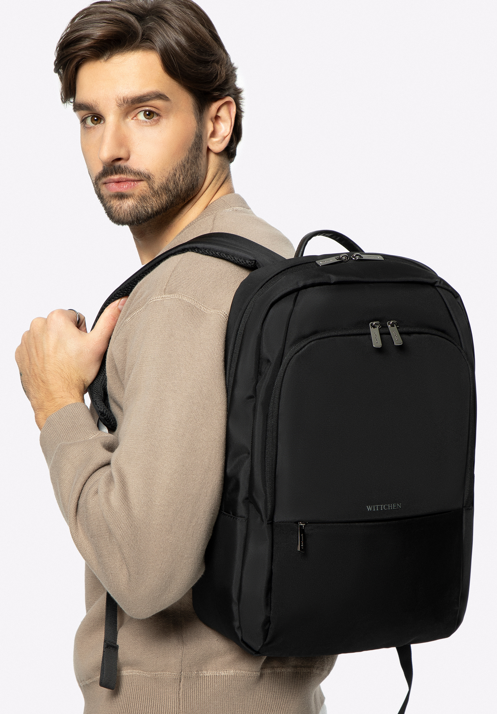 Pánsky batoh na 15,6" notebook s vložkou, čierna, 99-3P-200-2, Obrázok 1