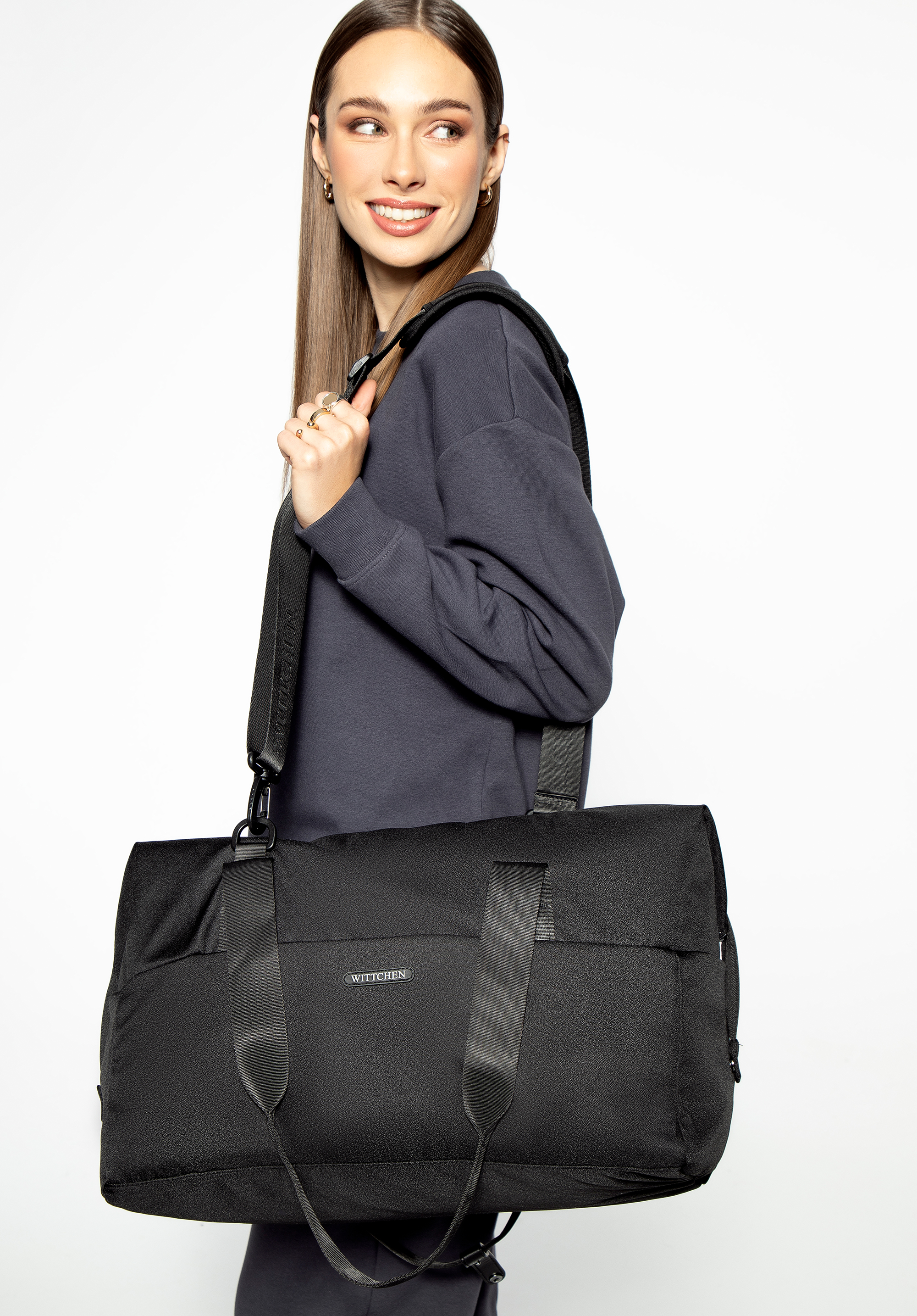 Veľká cestovná a športová taška, čierna, 56-3S-710-10, Obrázok 1