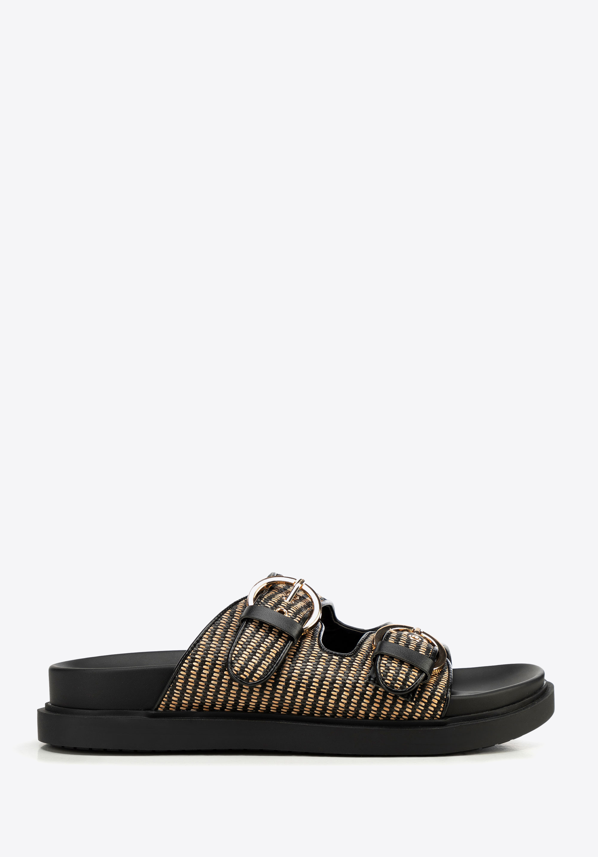 Dámske slip on sandále, čierno-béžová, 100-DP-402-1-39, Obrázok 1