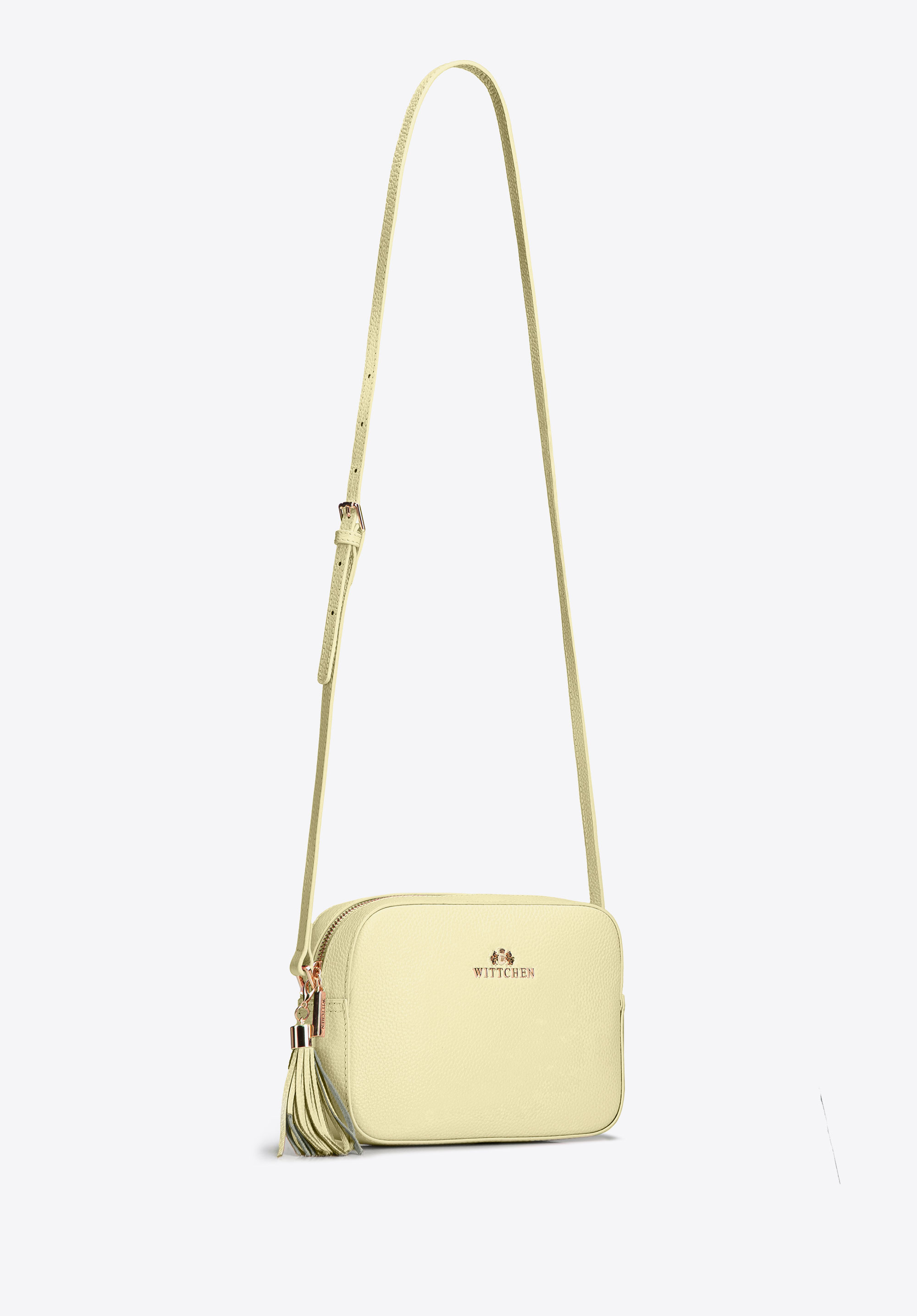 Bőr crossbody táska, citrom, 29-4E-014-YY, Fénykép 1