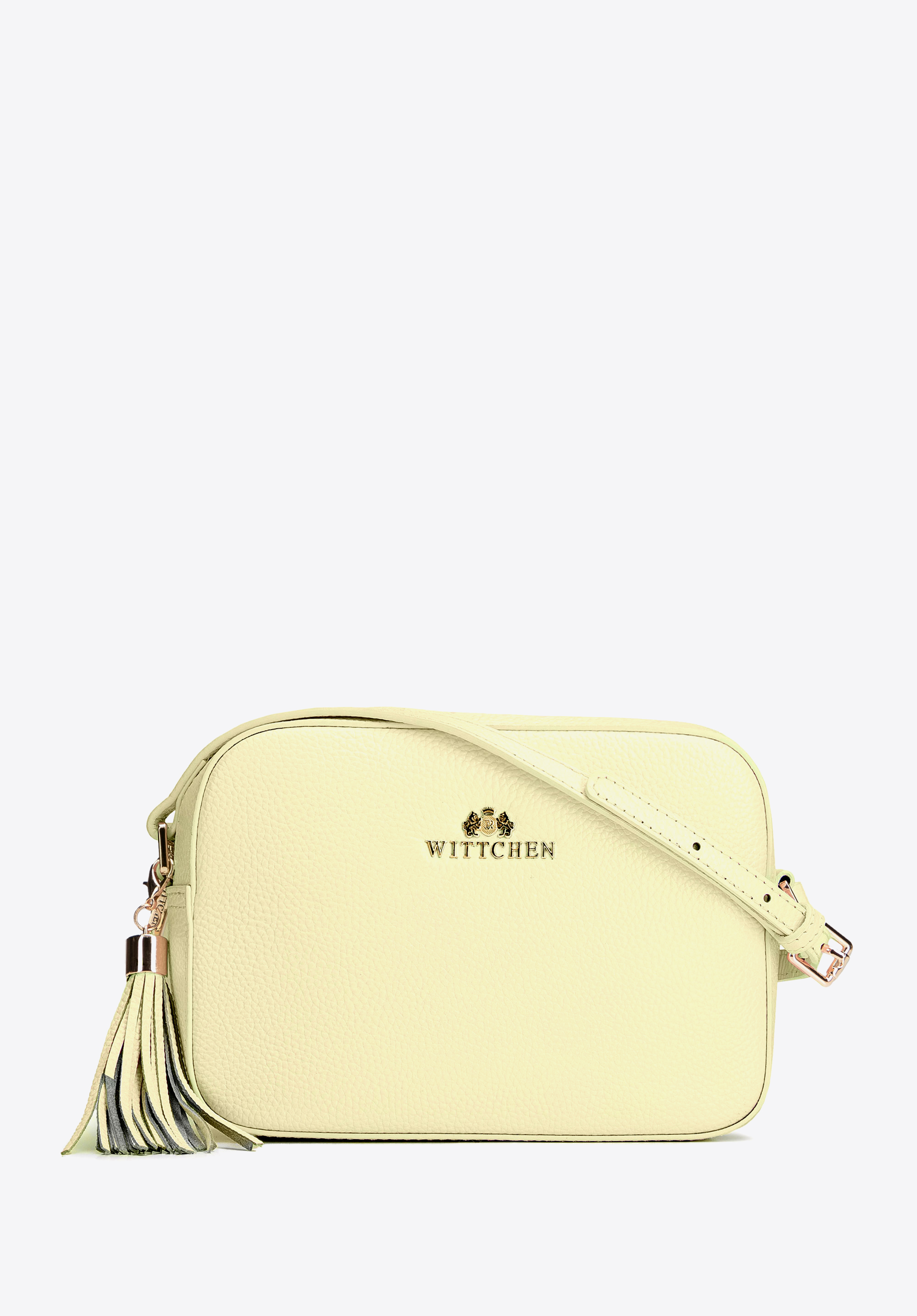 Kožená crossbody kabelka ve tvaru krabice, citrón, 29-4E-014-YY, Obrázek 1