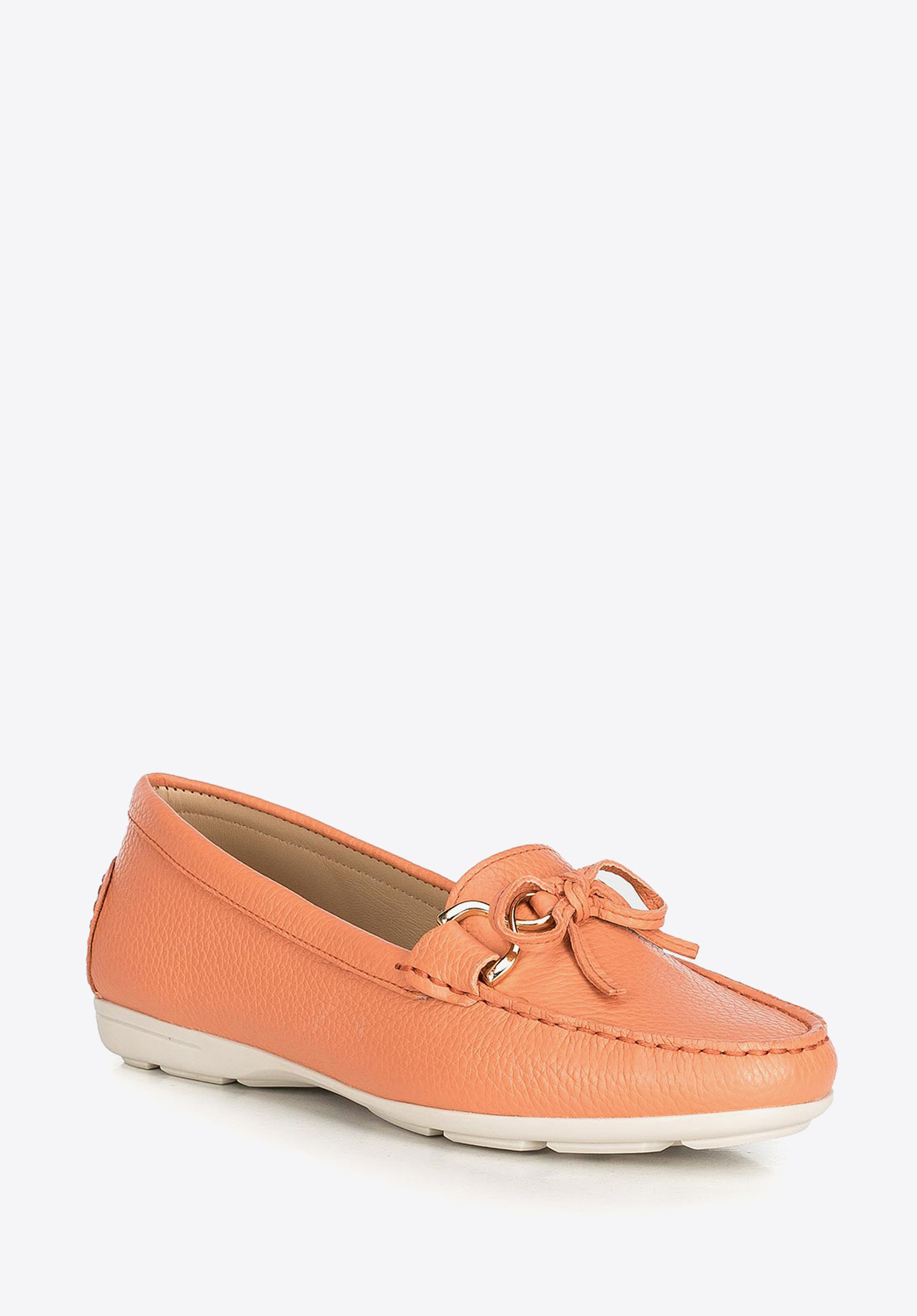 Mocasini de damă din piele pastelată, coral, 90-D-700-6-36, Fotografie 1
