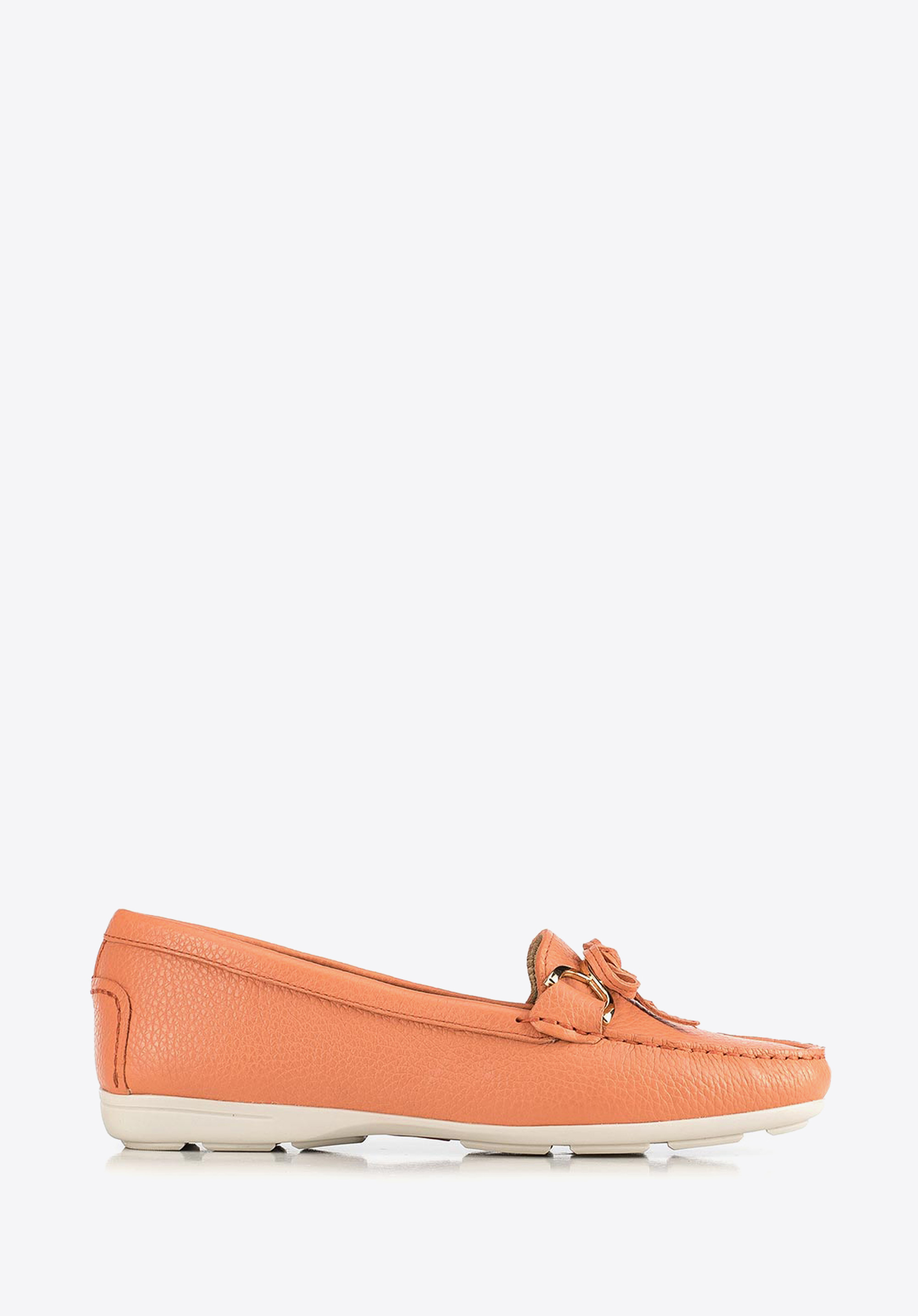 Mocasini de damă din piele pastelată, coral, 90-D-700-6-36, Fotografie 1