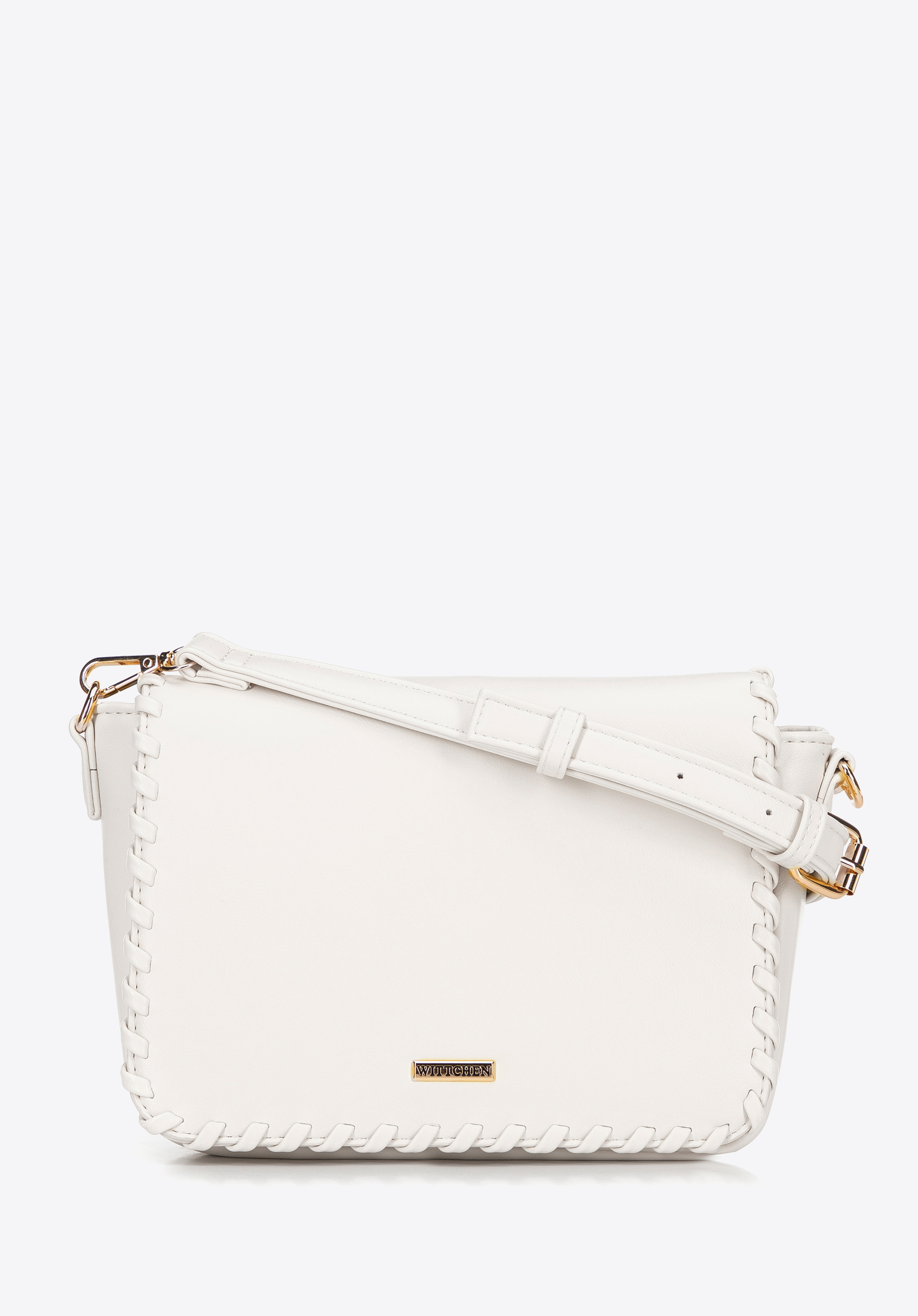 Geantă crossbody de damă cu clapă, crem, 100-4Y-235-0, Fotografie 1