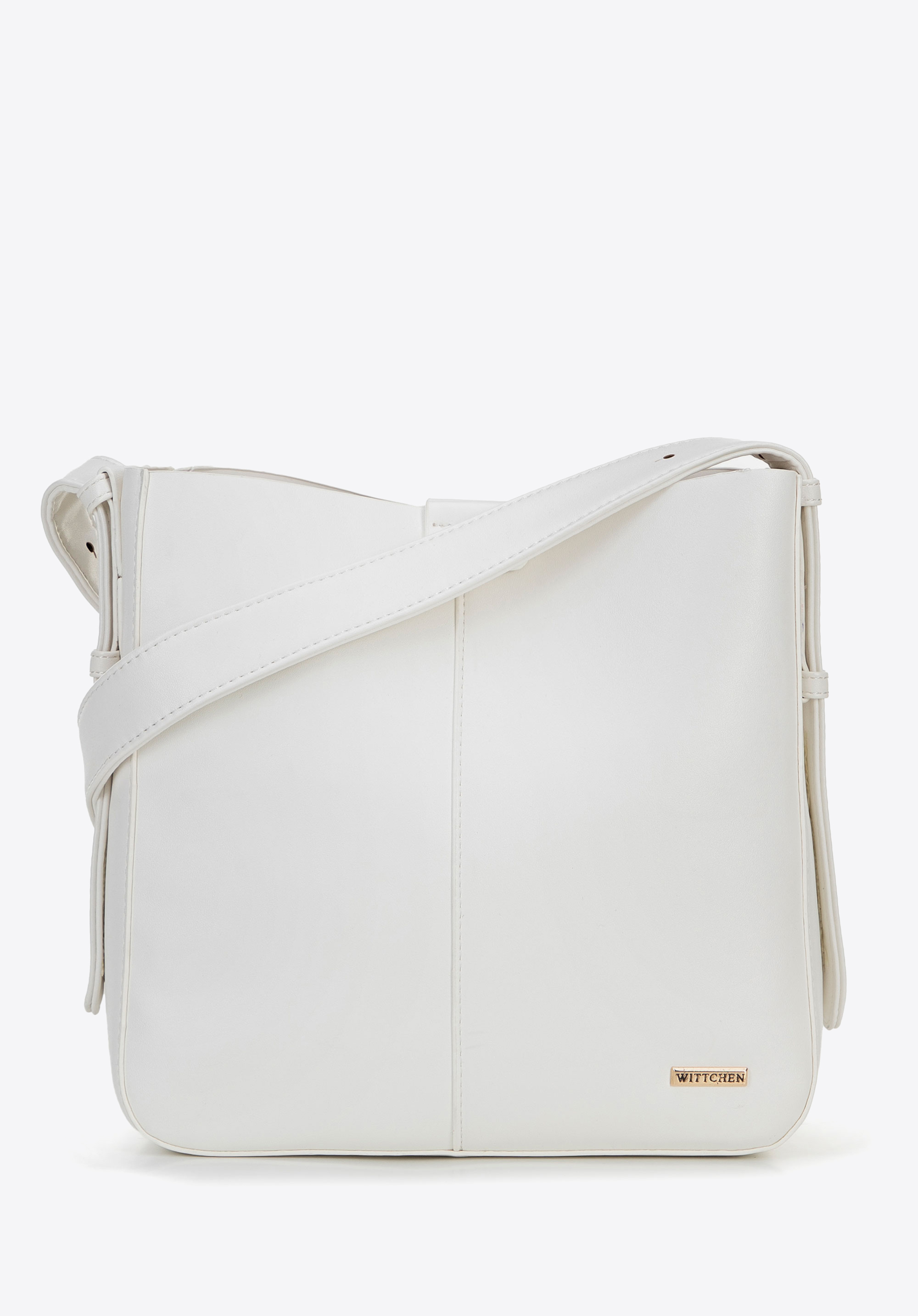 Geantă pentru femei din imitație de piele, crem, 100-4Y-212-9, Fotografie 1