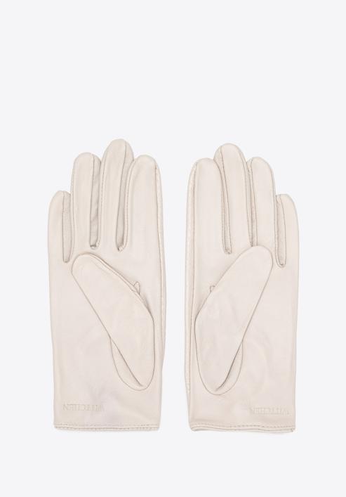 Mănuși de damă din piele de mașină, clasice, crem, 46-6A-002-6-M, Fotografie 2