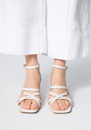 Sandale stiletto pentru femei., crem, 98-D-970-0-40, Fotografie 1