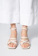 Sandale stiletto pentru femei., crem, 98-D-970-1-36, Fotografie 3