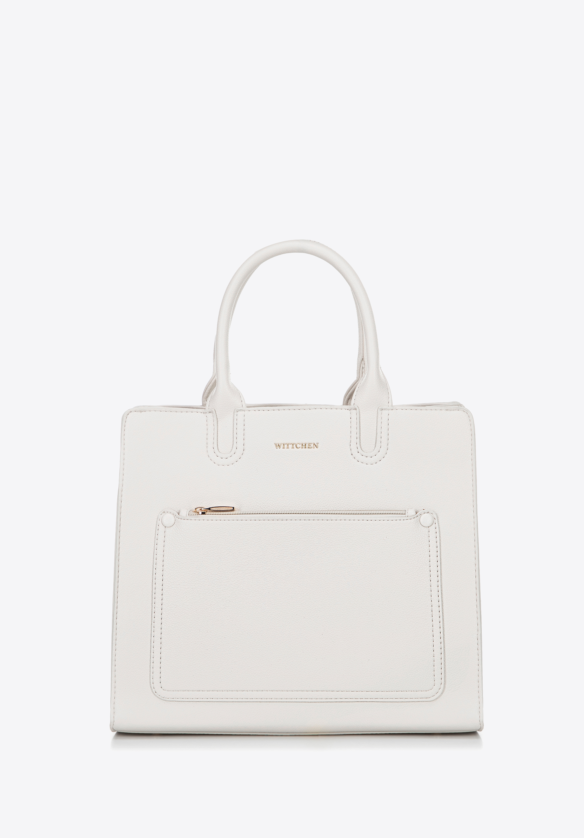 Laptop-Tasche 13“ aus Öko-Leder, Creme, 100-4Y-916-0, Bild 1