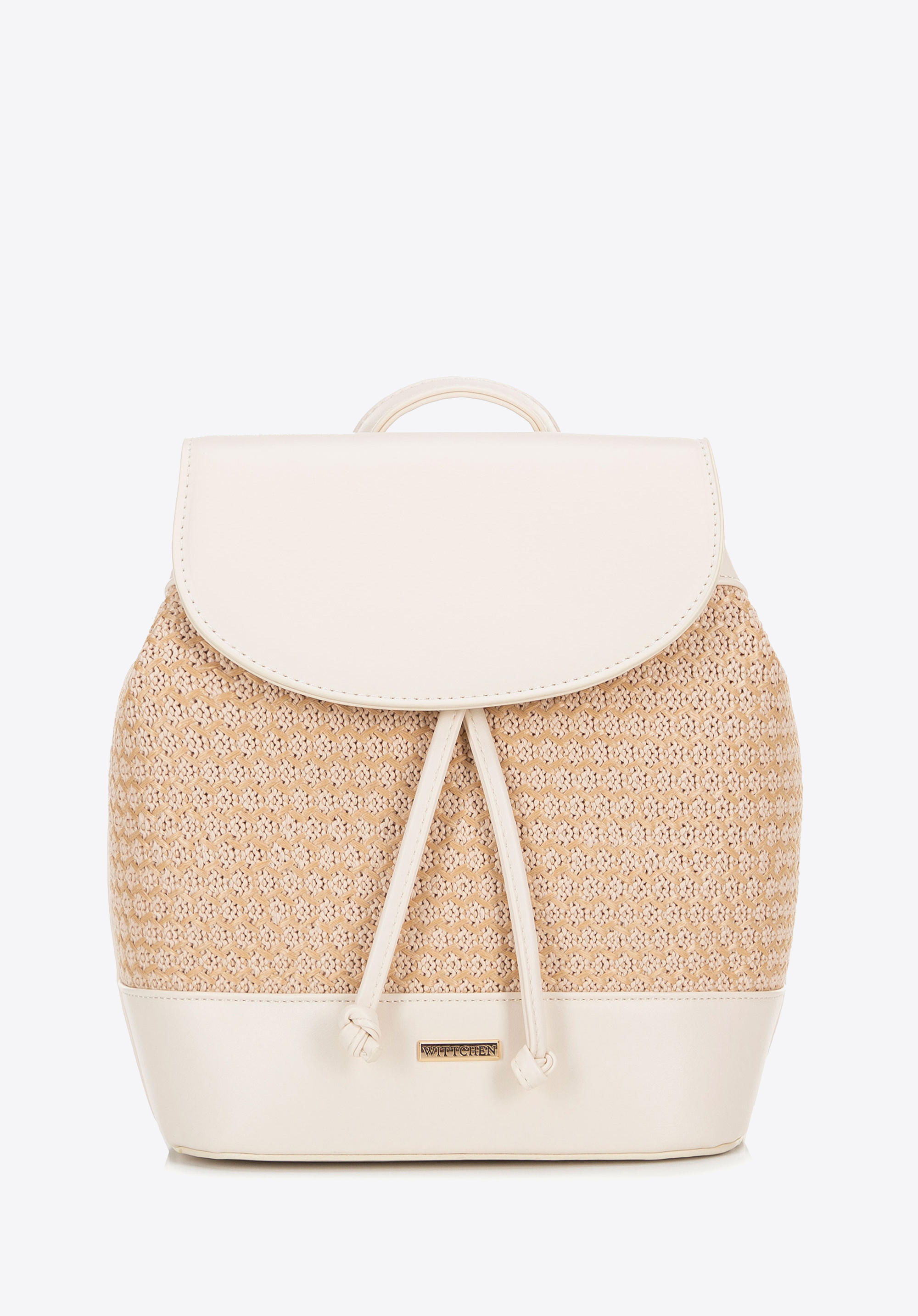 Damenrucksack mit gewebtem Design, creme-beige, 100-4Y-411-90, Bild 1