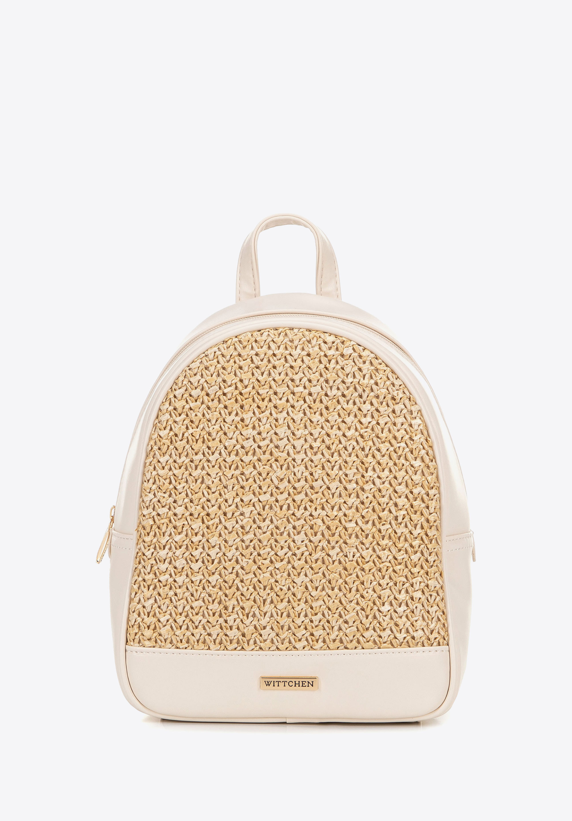 Karierter Rucksack für Damen, creme-beige, 100-4Y-413-91, Bild 1