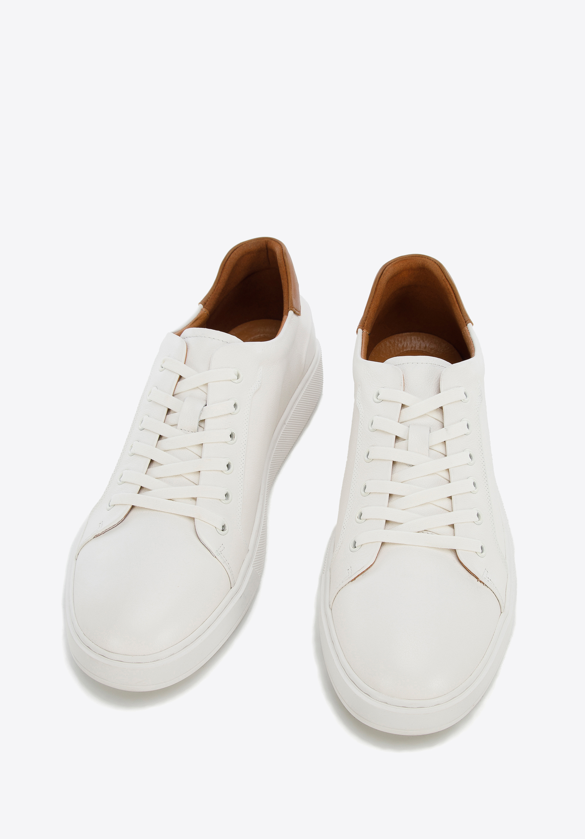 Sneakers für Herren aus Leder, creme-braun, 96-M-512-5-45, Bild 1