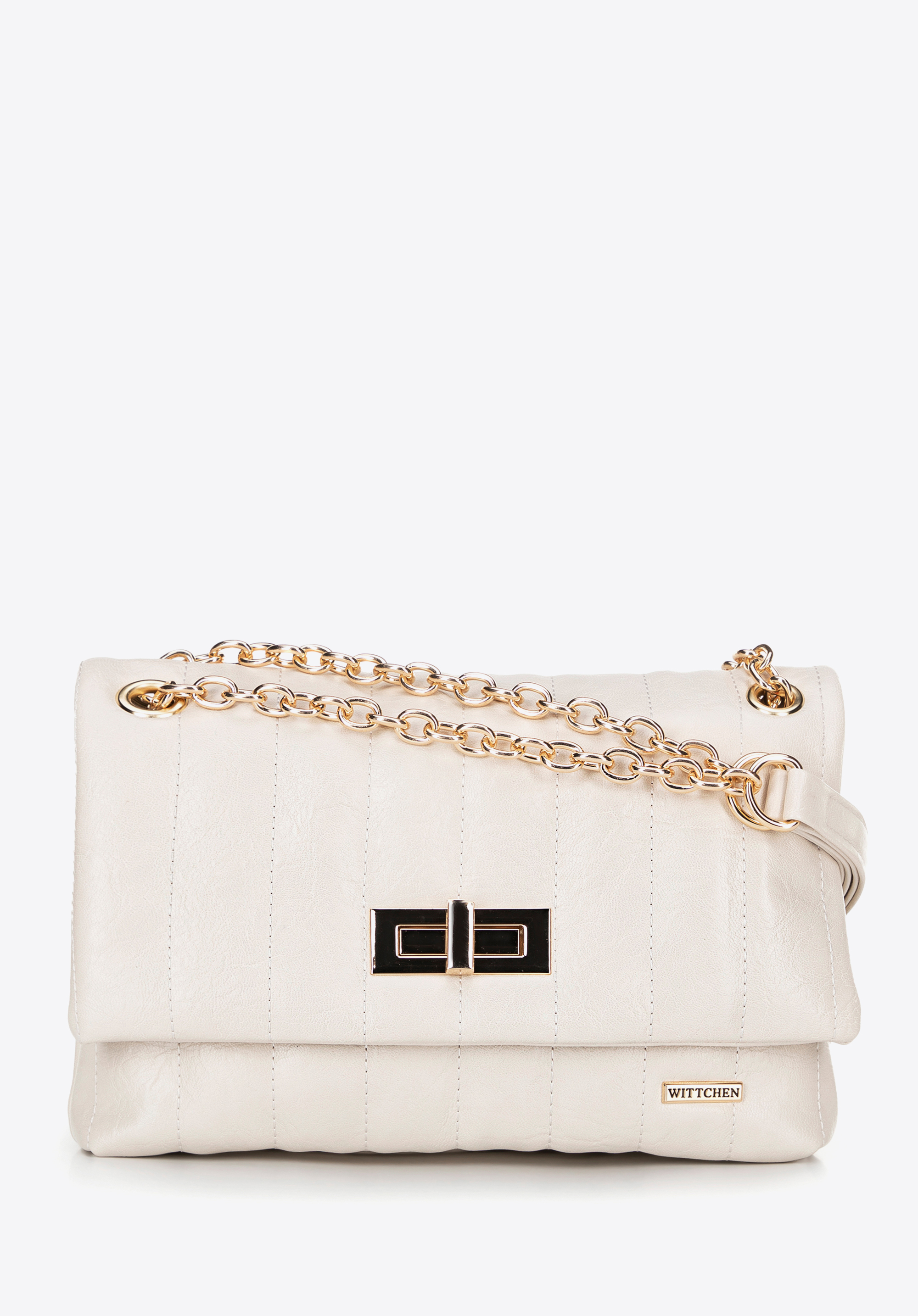Damen Crossbody aus Öko-Leder, Creme, 100-4Y-419-0, Bild 1