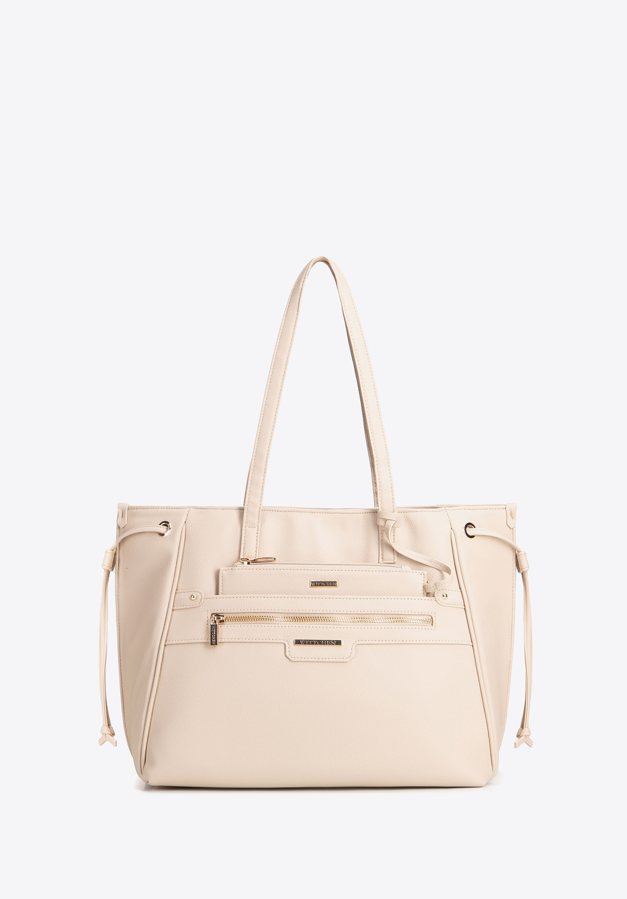 Damen-Einkaufstasche mit herausnehmbarem Beutel, Creme, 102-4Y-016-0, Bild 1